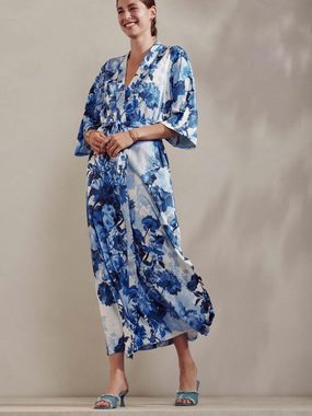 Essenza Kimono Jula Leila, Langform, Modal, Kimono-Kragen, Gürtel, mit Blumenprint