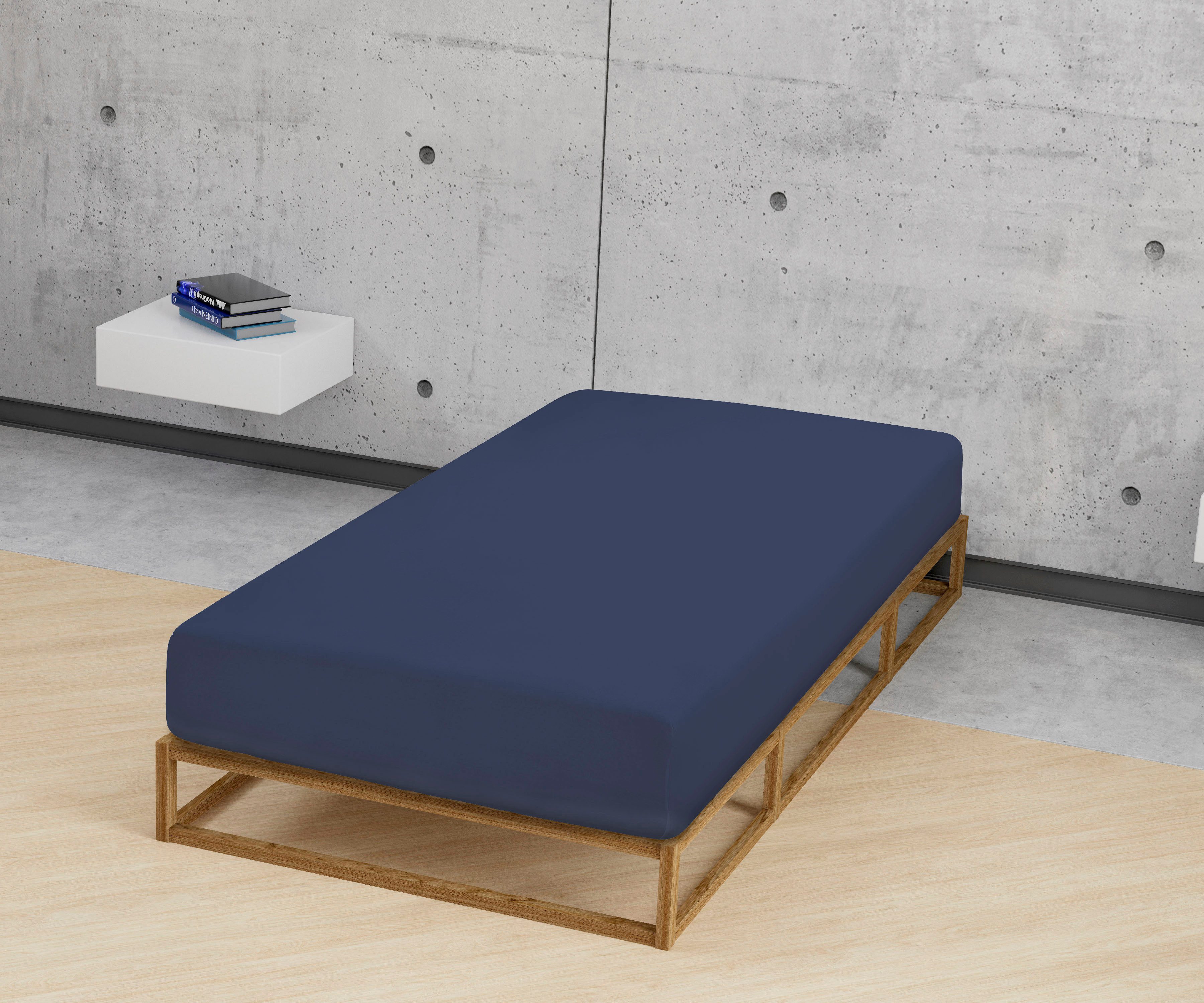 Biberna Spannbettlaken Thea, Jersey-Elasthan, Gummizug: rundum, (1 Stück), günstig online kaufen