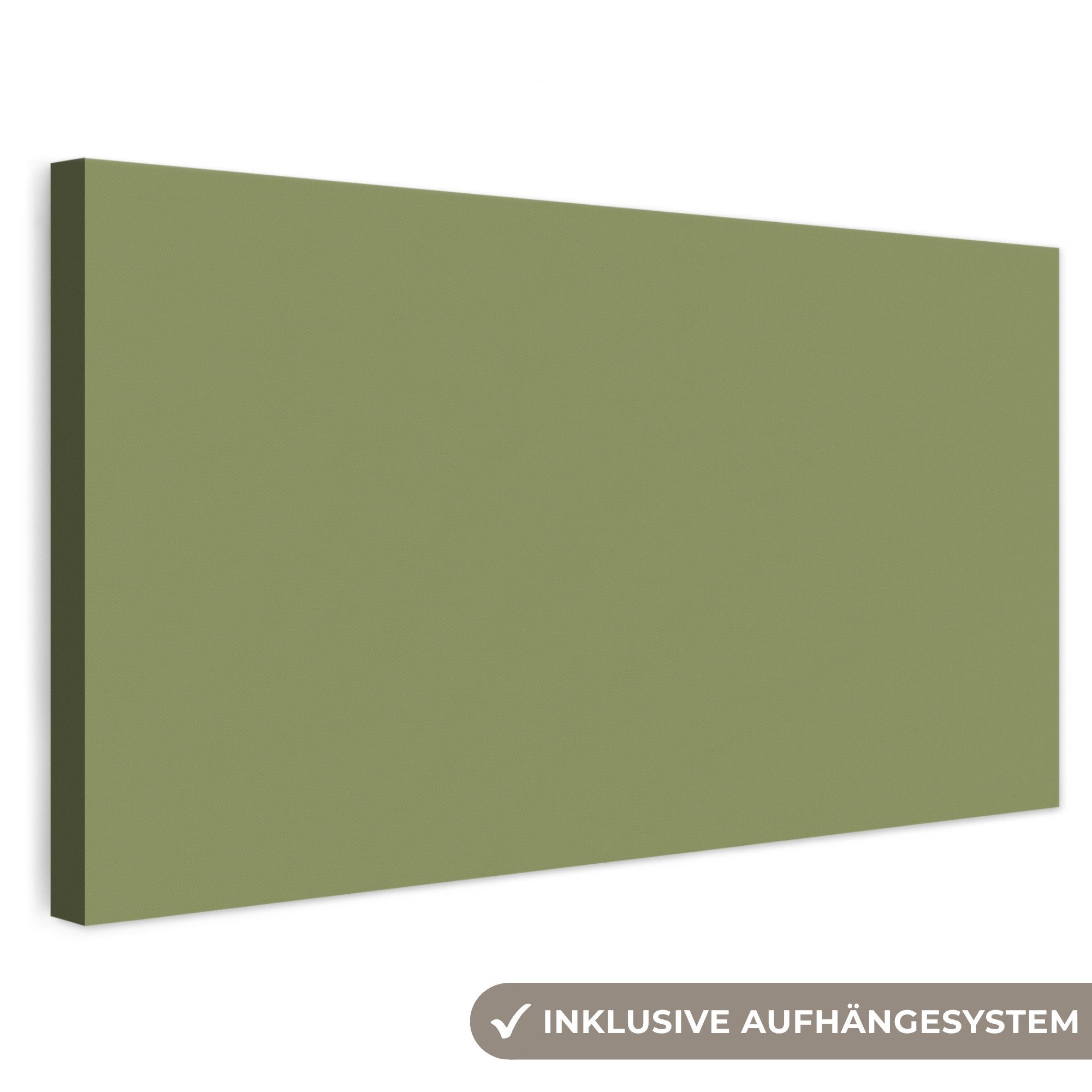 OneMillionCanvasses® Leinwandbild Panorama Kräuter - Matcha - Grün, Fotodruck (1 St), Leinwand Bilder für Wohnzimmer Schlafzimmer 60x30 cm