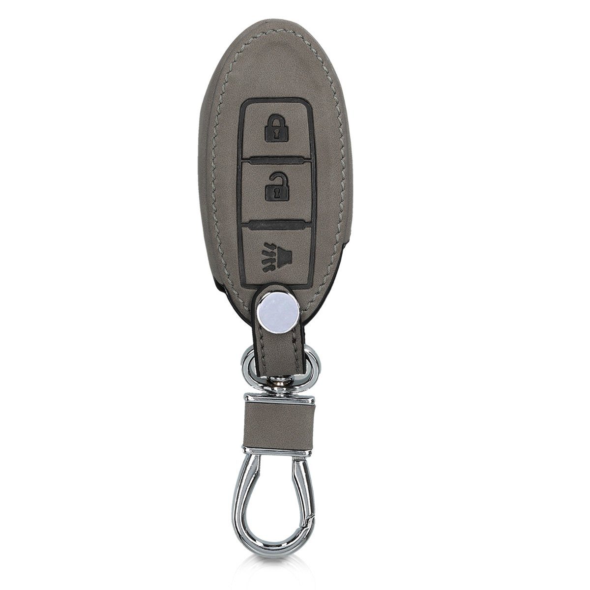 Cover Autoschlüssel Nubuklederoptik Nissan, kwmobile Schlüsselhülle - für Hülle Kunstleder Schutzhülle Schlüsseltasche