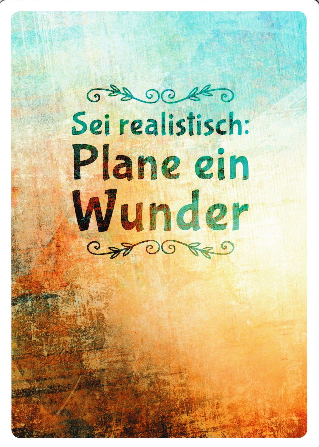 Postkarte Up-Card - Die Karte zum Aufstellen "Sei realistisch: Plane ein Wunder", Erwachsene