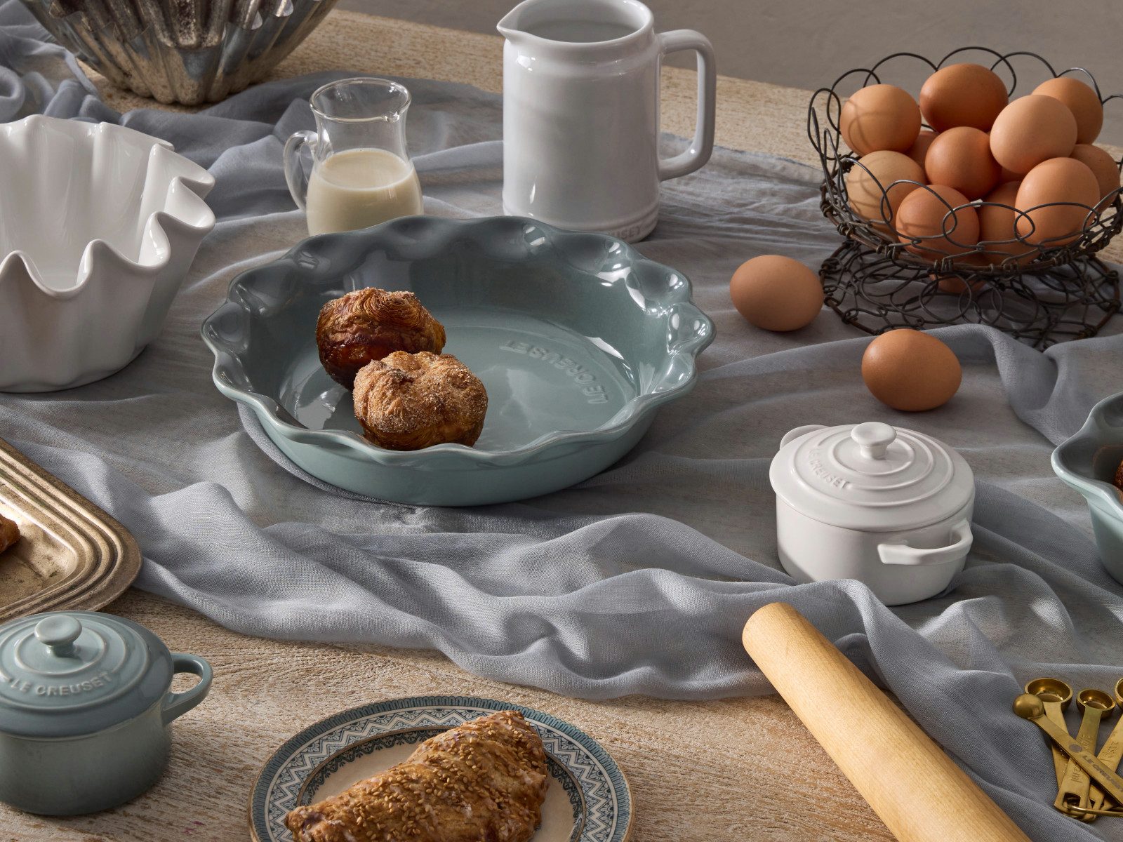 LE CREUSET Backform Pie-Form flint 23cm