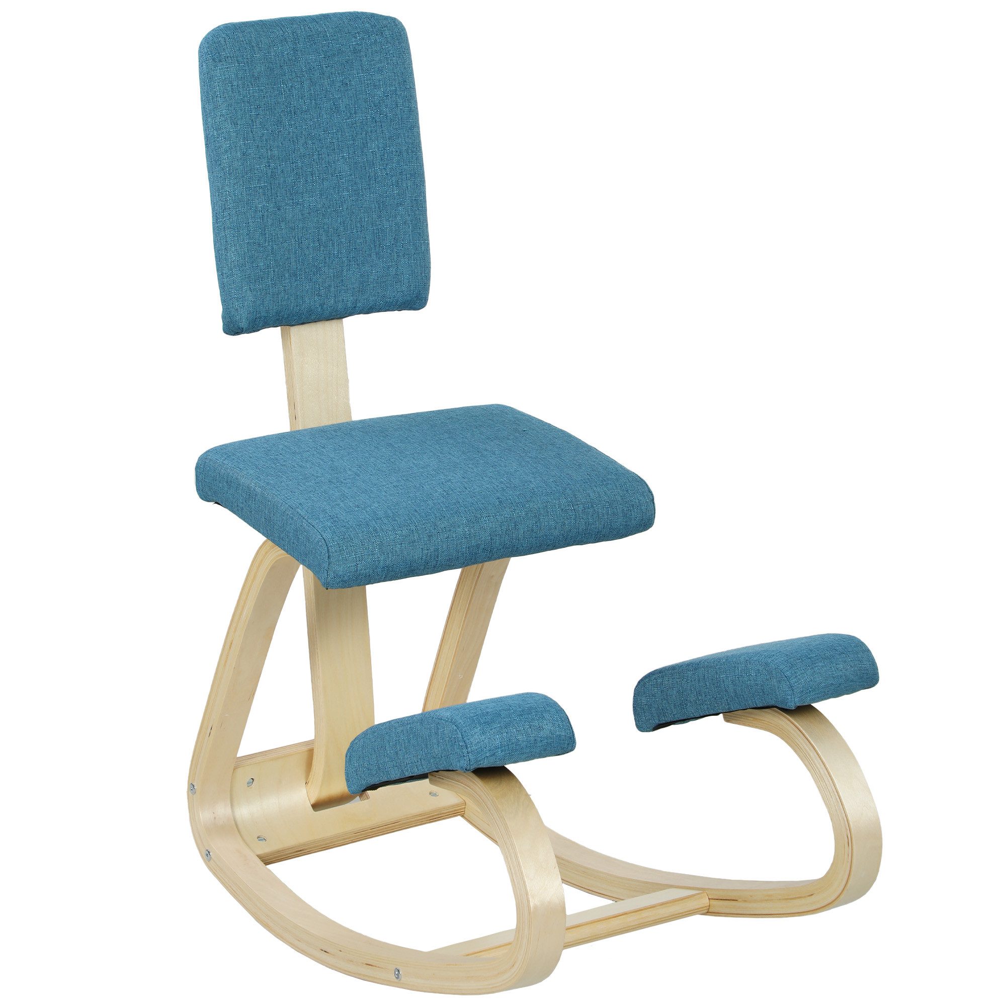 HOMCOM Stuhl Kniehocker Gesundheitsstuhl für Zuhause, Lindern & Körperhaltung (1 St), Ergonomisches Design, schaukelnd, Rückenlehne
