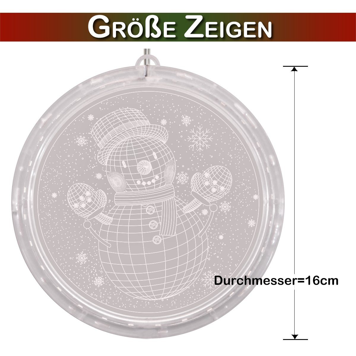 Rosnek Beleuchtetes Fensterbild Weihnachtsthema, 3D-Effekt, hängend/klebend günstig online kaufen