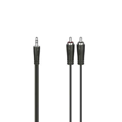 Hama Audio Kabel, 3,5-mm Klinkenstecker, 2 Cinch Stecker, Stereo Audio-Kabel, 3,5-mm-Klinke, Cinch, (150 cm)