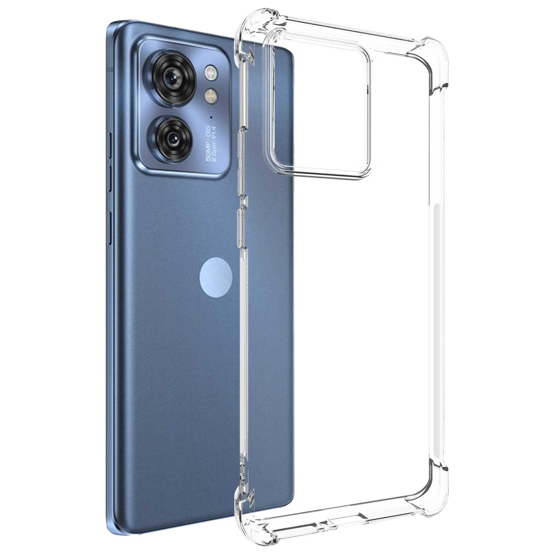 mtb more energy Smartphone-Hülle Clear Armor Case für Motorola Edge 40 5G (6.55), Transparente TPU Schutzhülle Case Backcover mit Anti-Shock Verstärkung