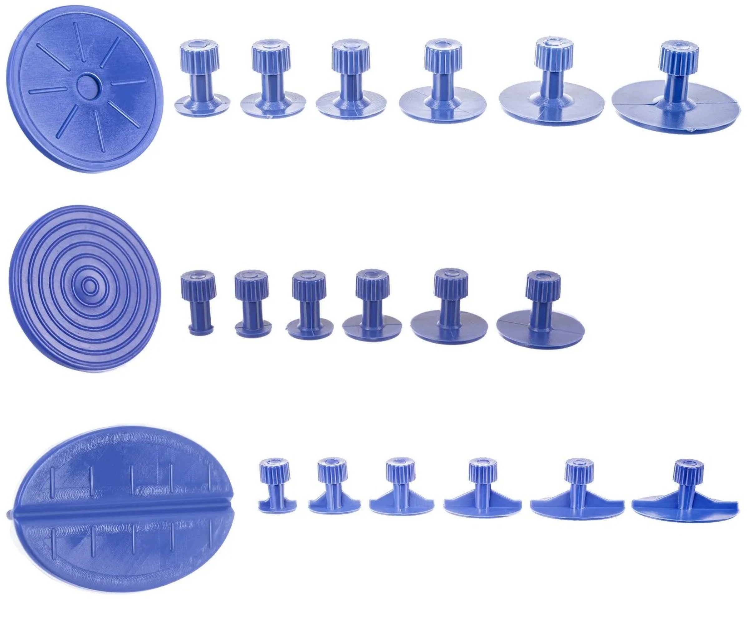 XTROBB Reparatur-Set Werkzeugset PDR Dellenentfernungsset Ausbeulwerkzeug Karosserie 20tlg, Dellenreparatur Set lackschonend mit Hammergriff für Hagelschäden, 20-St., Ausbeulset 20teilig inklusive Trägheitshammer und 18 Zugadaptern, PDR Ausbeulwerkzeug aus Metall und Nylon für Parkdellen am Fahrzeug