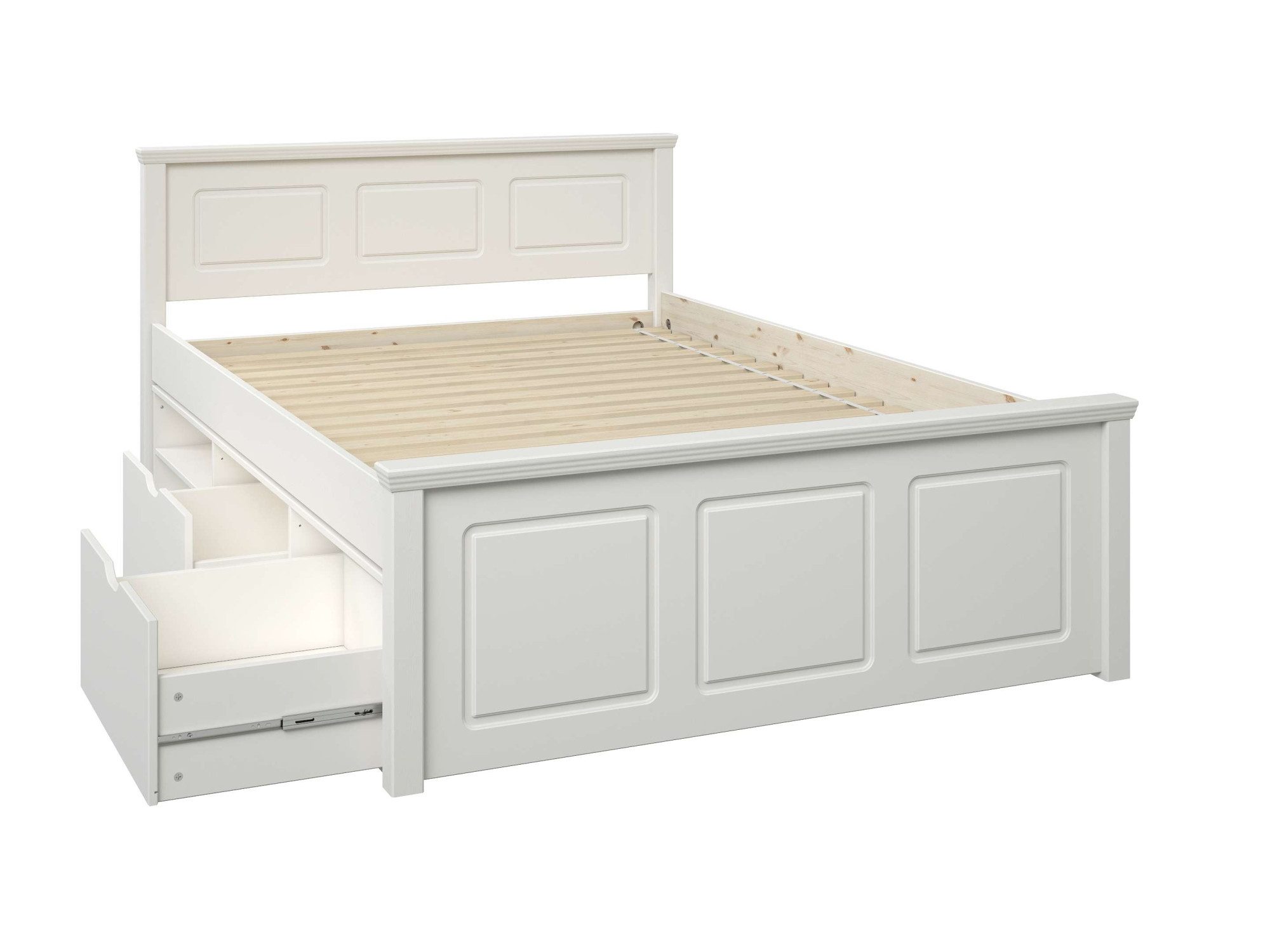 OTTO home Svea storage bed (W/D/H: 150/211/93 cm), including slatted frame, bed drawer, FSC® certified