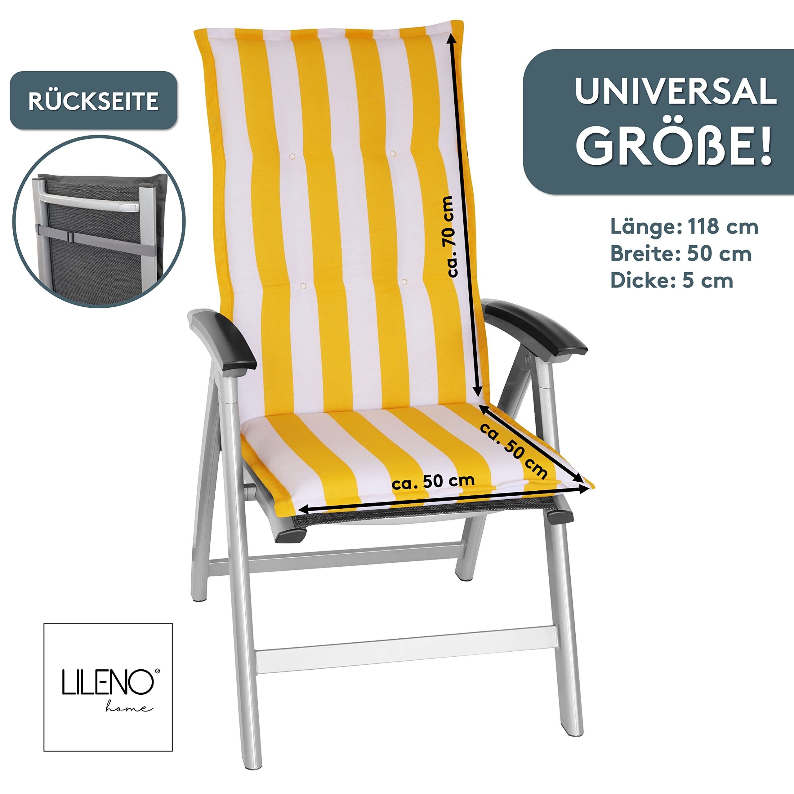 LILENO HOME Hochlehnerauflage Gartenstuhl Auflage, bequeme günstig online kaufen