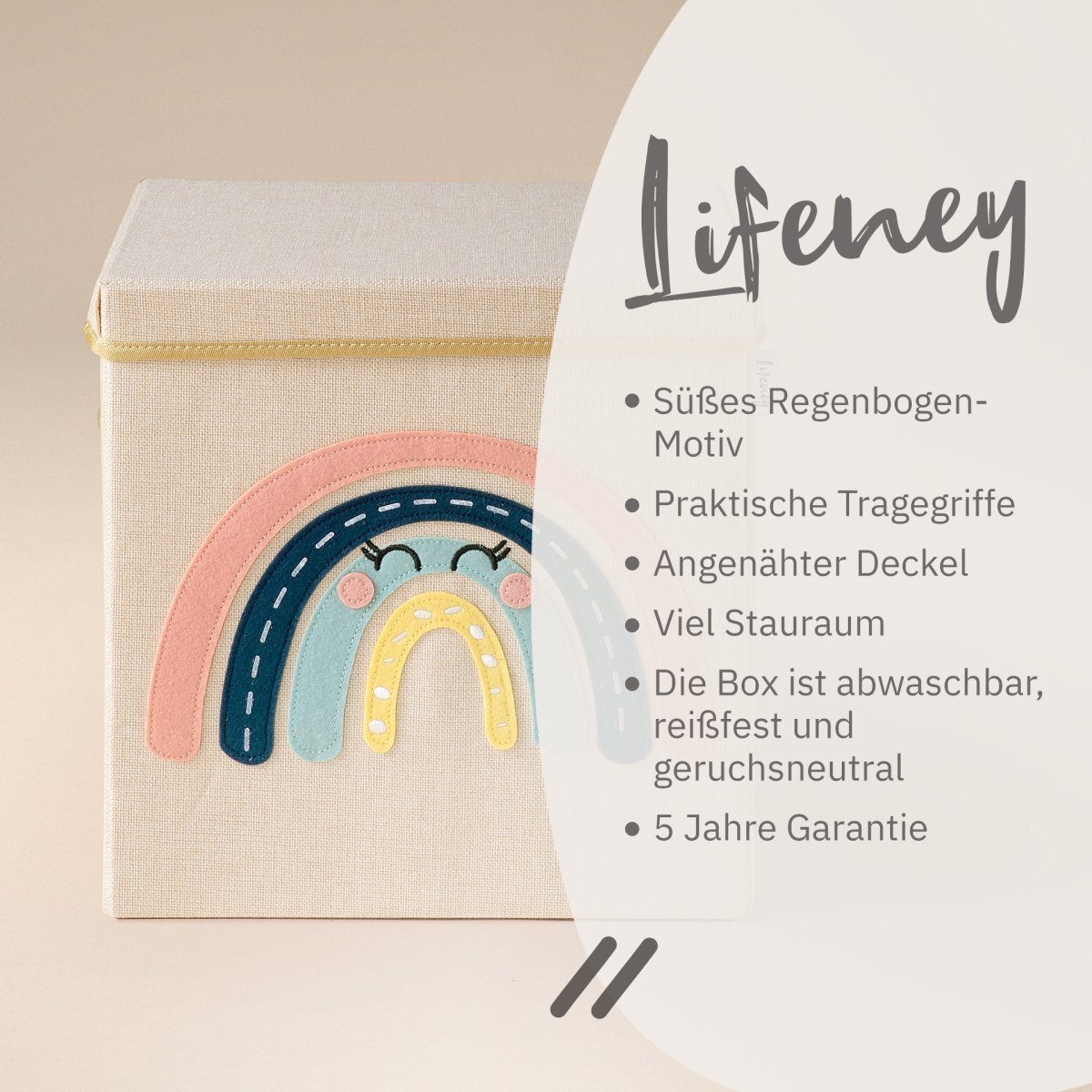 Lifeney Faltbox Aufbewahrungsbox, Stauraumbox mit Deckel, günstig online kaufen