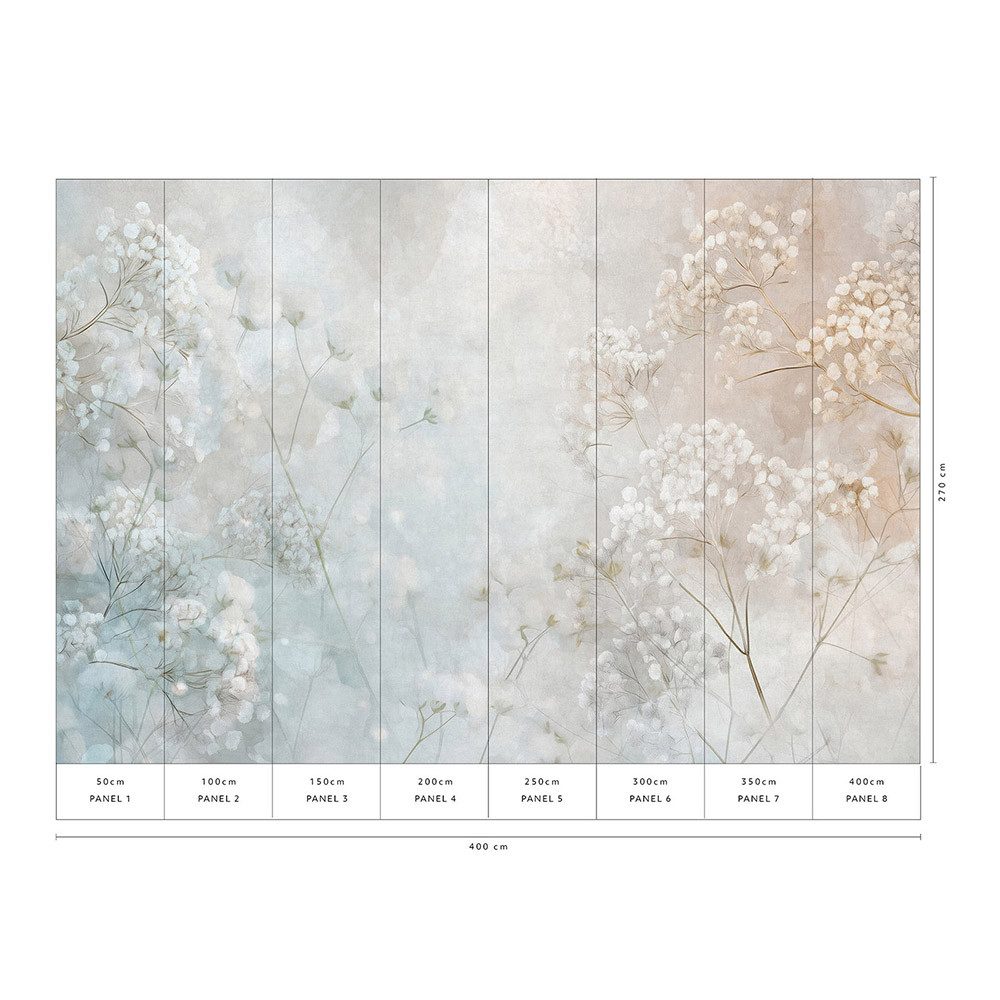 Erismann Fototapete Blumen Motiv Blau Beige 22078-07-01 Guido Maria Kretschmer