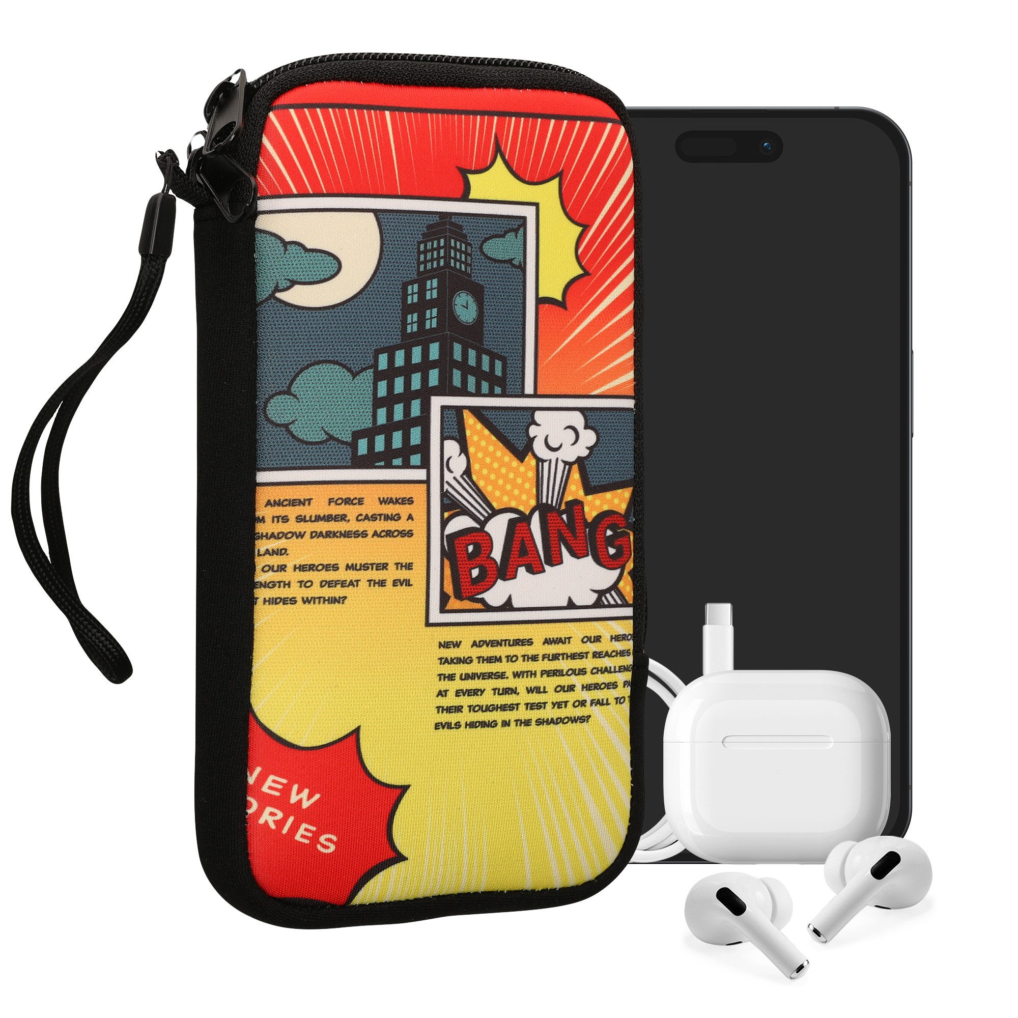 kwmobile Sleeve Handytasche für Smartphones XXL - 7", Neopren Handy Tasche Hülle Cover Case Schutzhülle