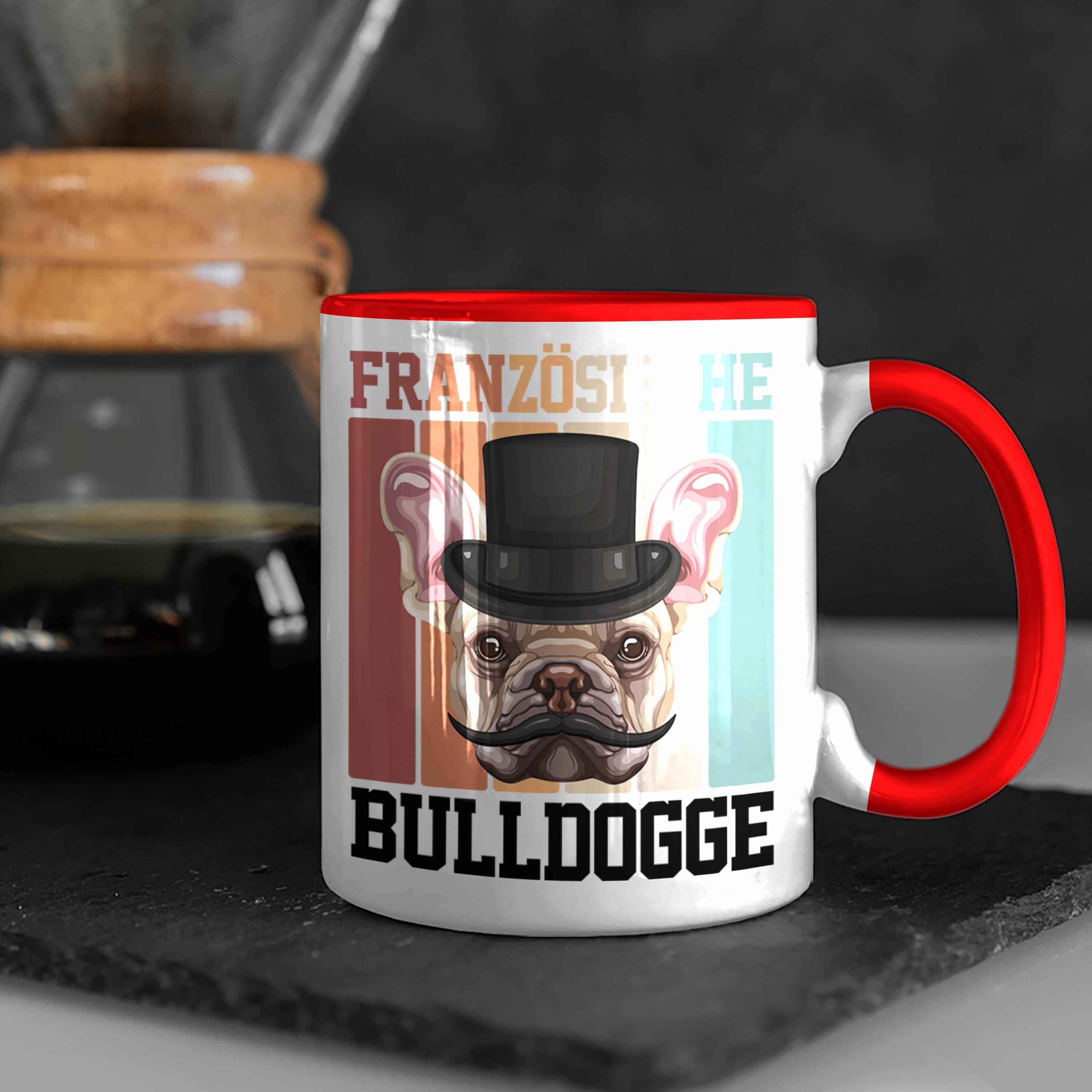 Spruch Tasse Französische Besitzer Rot Trendation Lustiger Bulldogge Tasse Geschenk Geschen