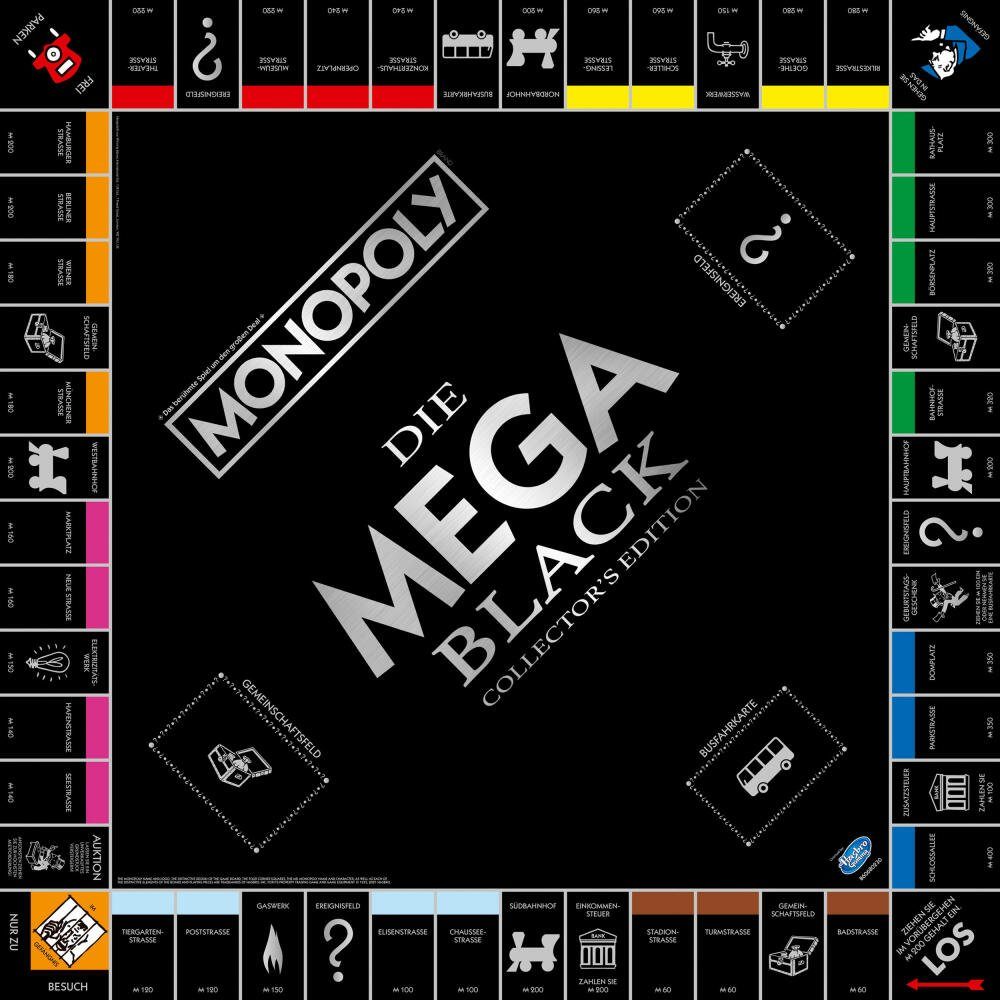 Winning Moves Spiel Monopoly Mega Black Edition