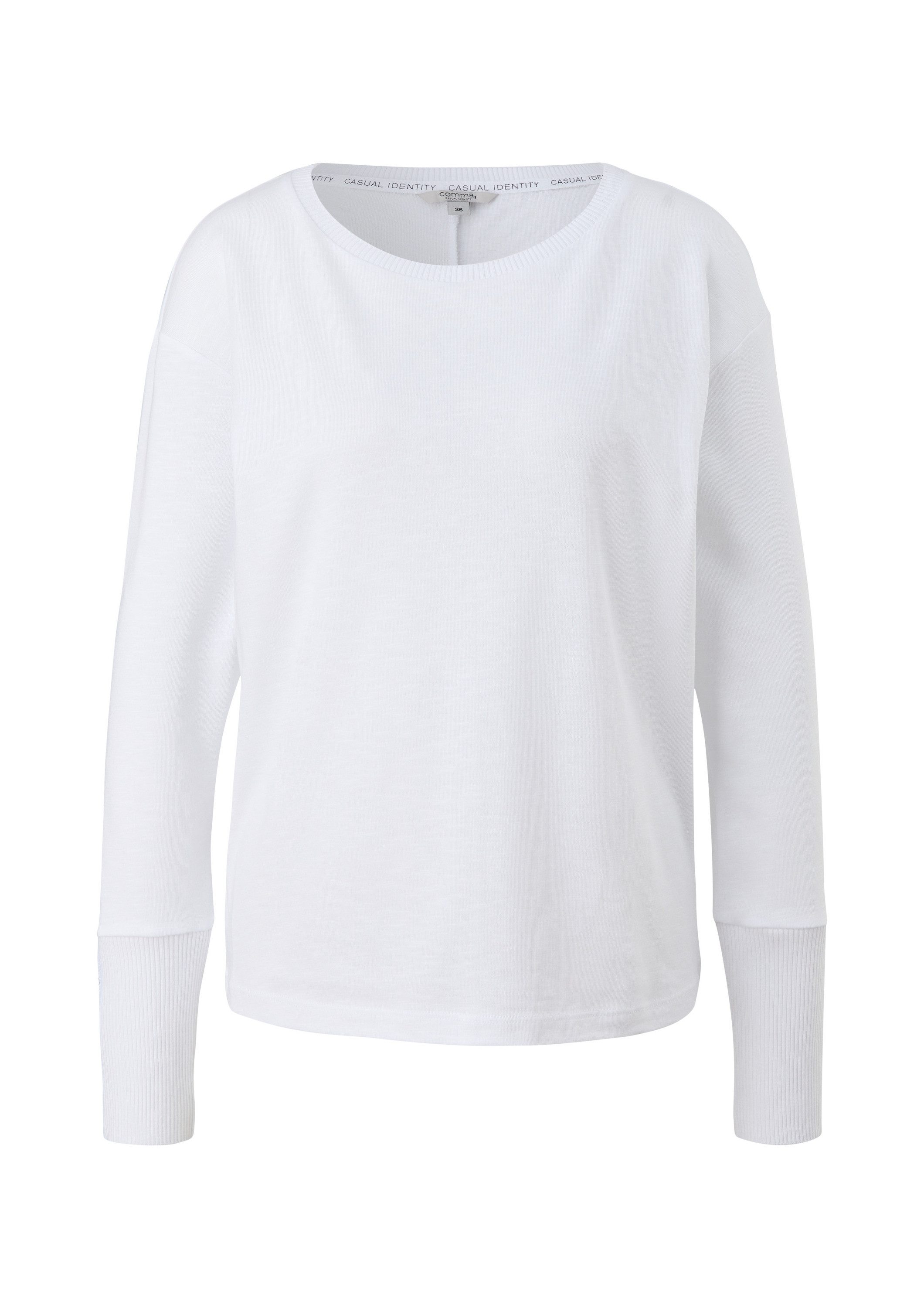 comma Langarmshirt T-Shirt Langarmshirt aus Modalmix