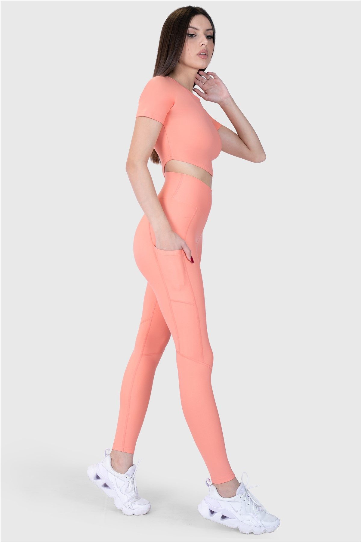 Superstacy Leggings Hoch taillierte Sport Leggings mit Tasche