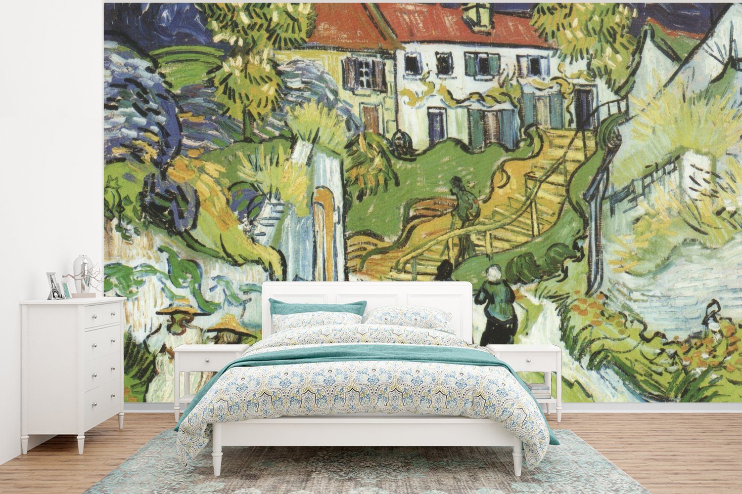 MuchoWow Fototapete Der Tod St), Gogh Wallpaper van für - Wohnzimmer, bedruckt, Tapete von Schlafzimmer, Matt, van Vinyl Kinderzimmer, Gogh, (6 Vincent Vincent
