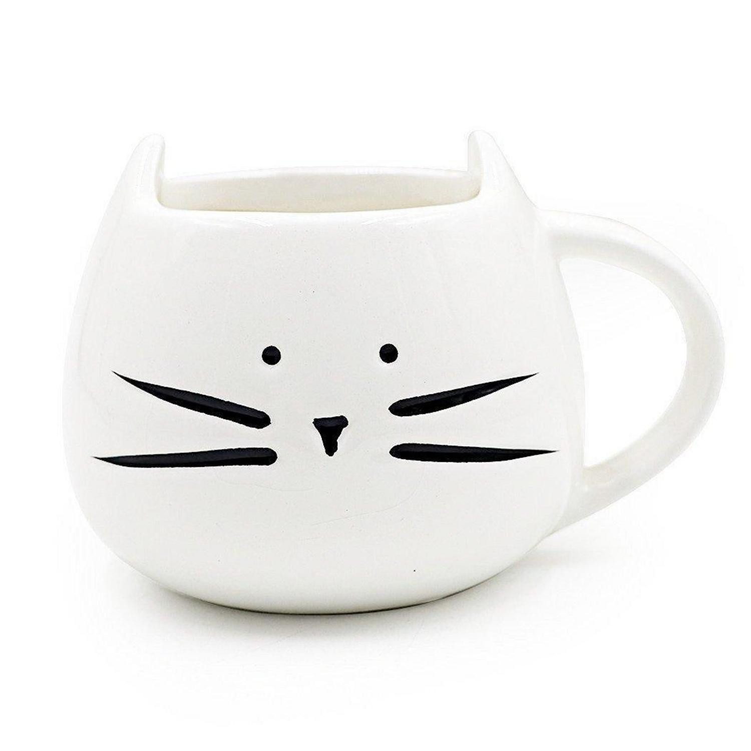 LuxusKollektion Tasse Kaffee Tasse Kätzchen Keramik Weiß 200-300ml, Keramik