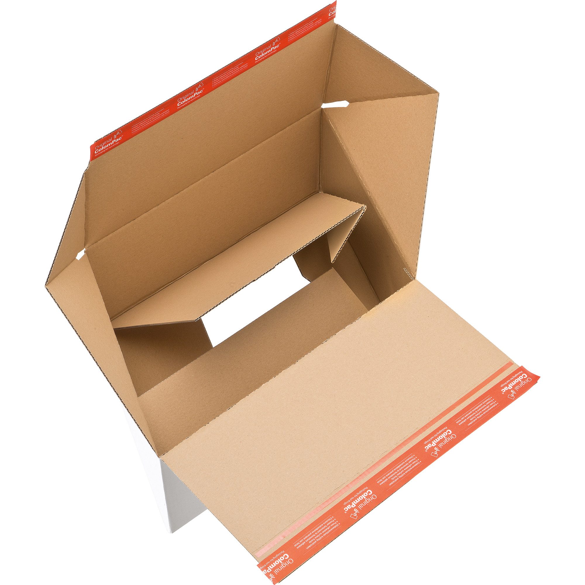 COLOMPAC Versandkarton Versandkarton Premium CP155.255 selbstklebend Blitzbodenkarton weiß
