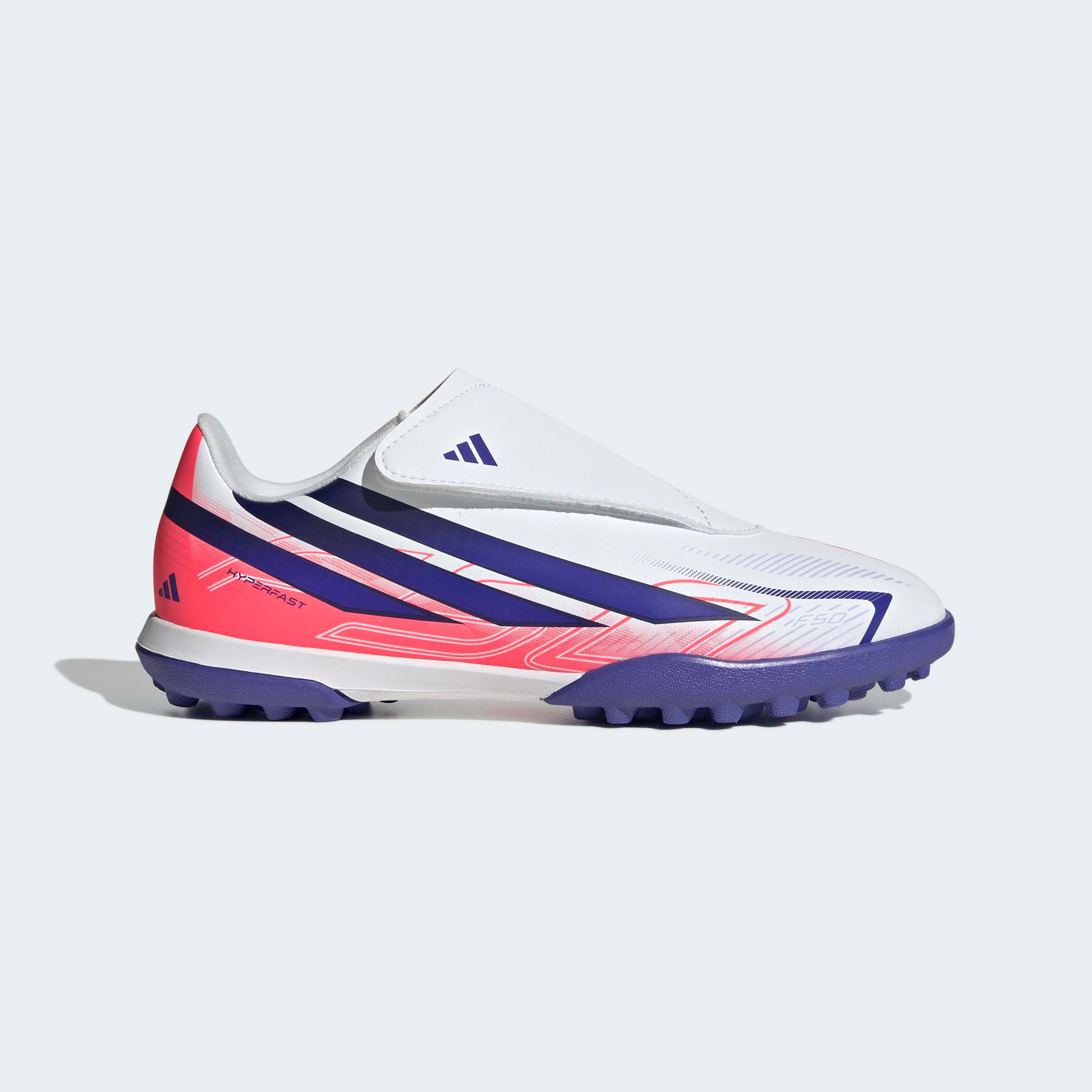 adidas Performance F50 HYPERFAST CLUB KIDS, HYBRIDRASEN, KLETTVERSCHLUSS Fußballschuh für Kinder & Jugendliche