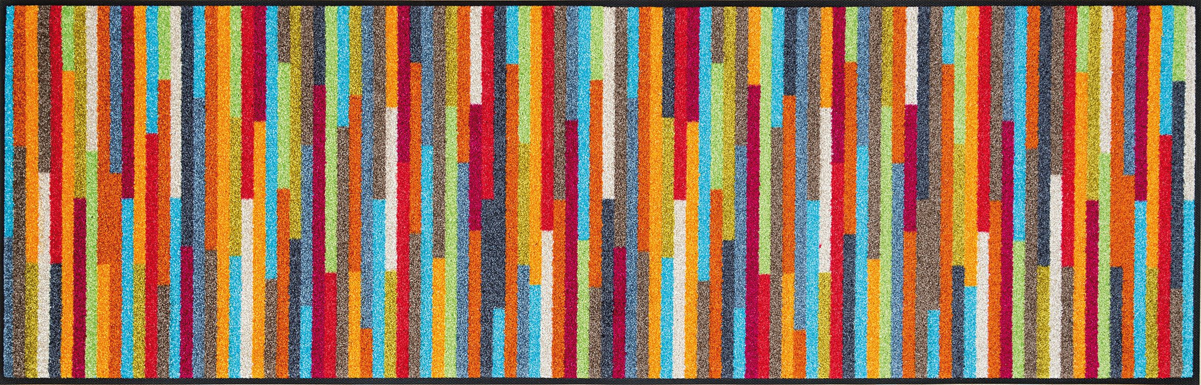 wash+dry by Kleen-Tex Läufer Mikado Stripes, rechteckig, Höhe: 7 mm, Schmutzfangläufer, modernes Streifen Design, rutschhemmend, waschbar