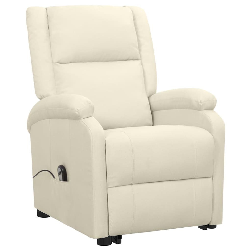vidaXL Sessel Aufstehsessel Creme Stoff (1-St) günstig online kaufen