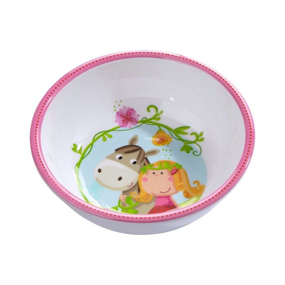Haba Schüssel Schüssel Vicki & Pirli mit Gummiring rutschfest, Melamin
