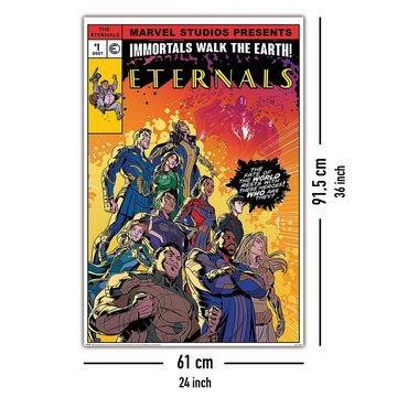 PYRAMID Poster Eternals Poster Marvel Comic Immortals Walk the Earth 61 x 91,5 cm