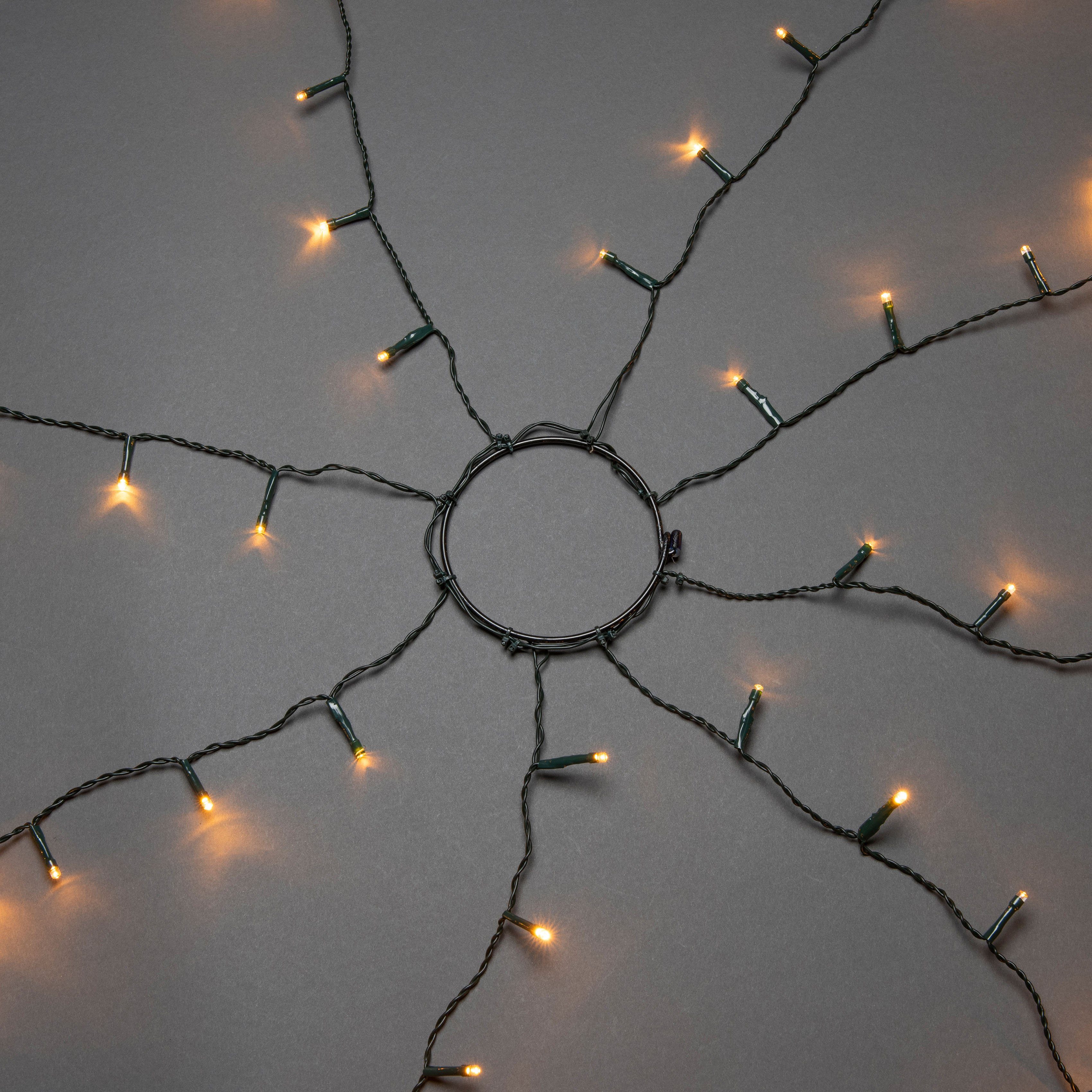 mit Stränge à vormontiert LED 30 Ring, KONSTSMIDE Weihnachtsdeko, Lichterkette 8 LED-Baummantel Dioden, Christbaumschmuck,