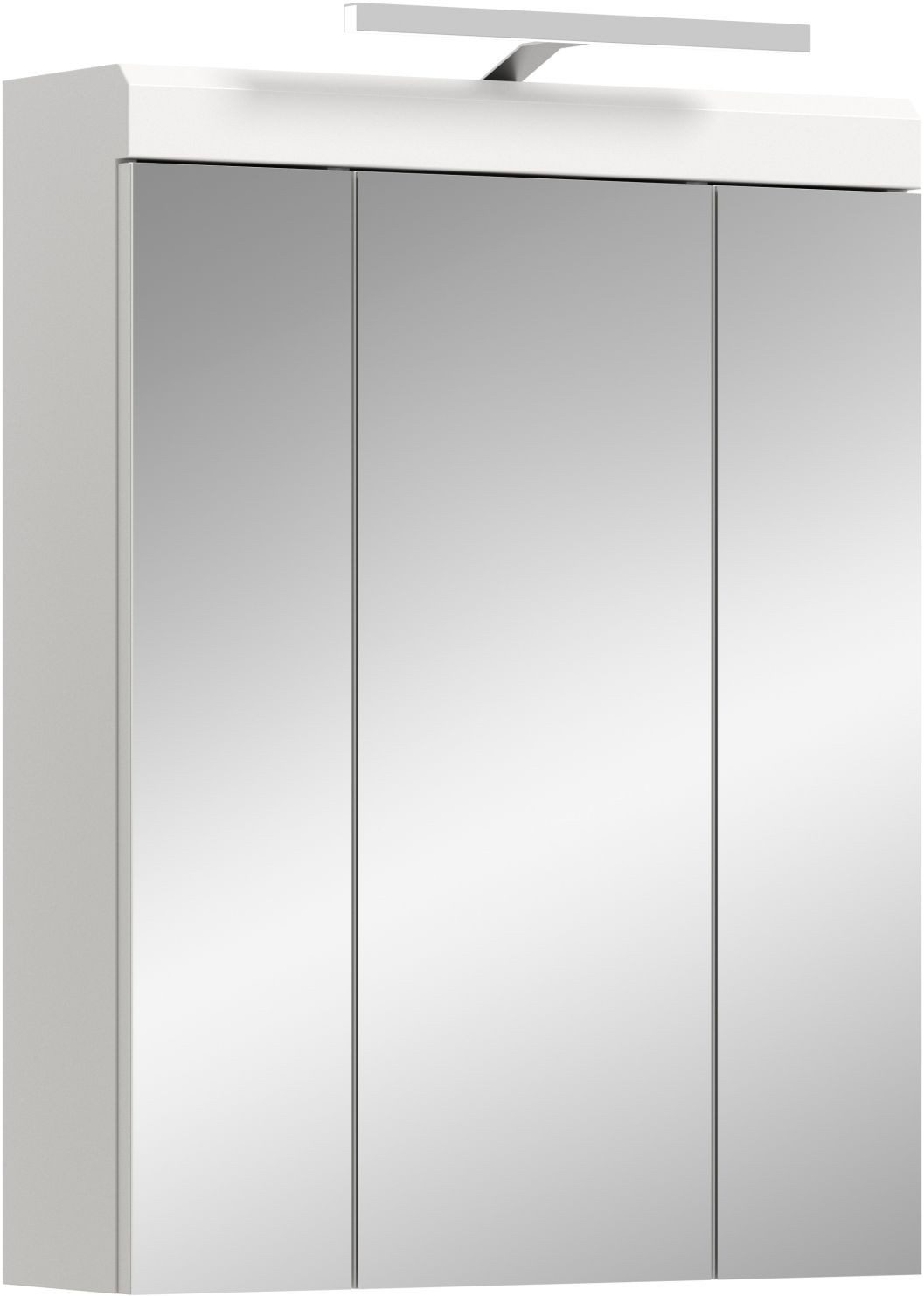 xonox.home Spiegelschrank Weiß Hochglanz Melamin Modern 60x79x37 cm