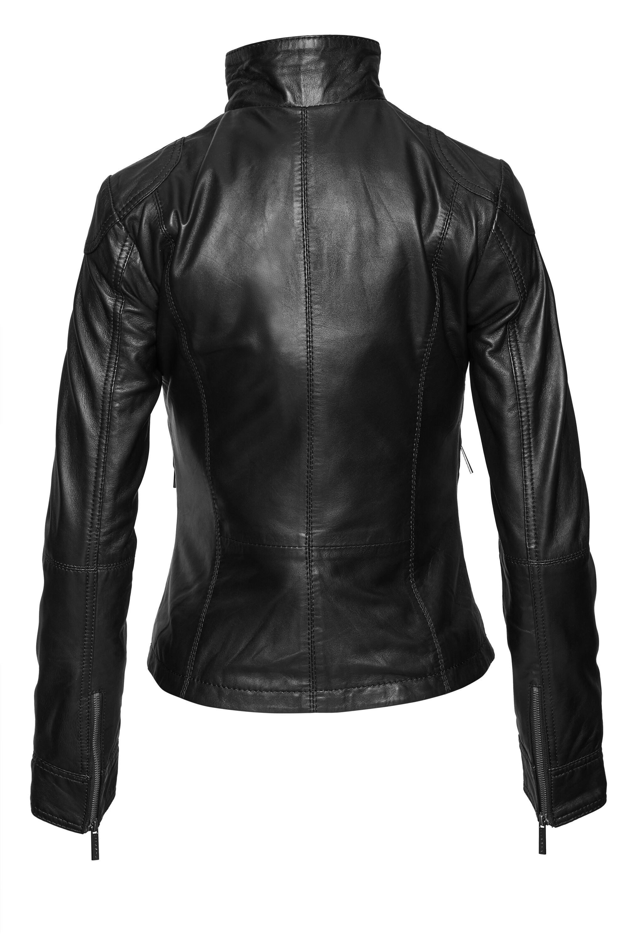 bugatti Lederjacke (1-St) Taillierter Schnitt