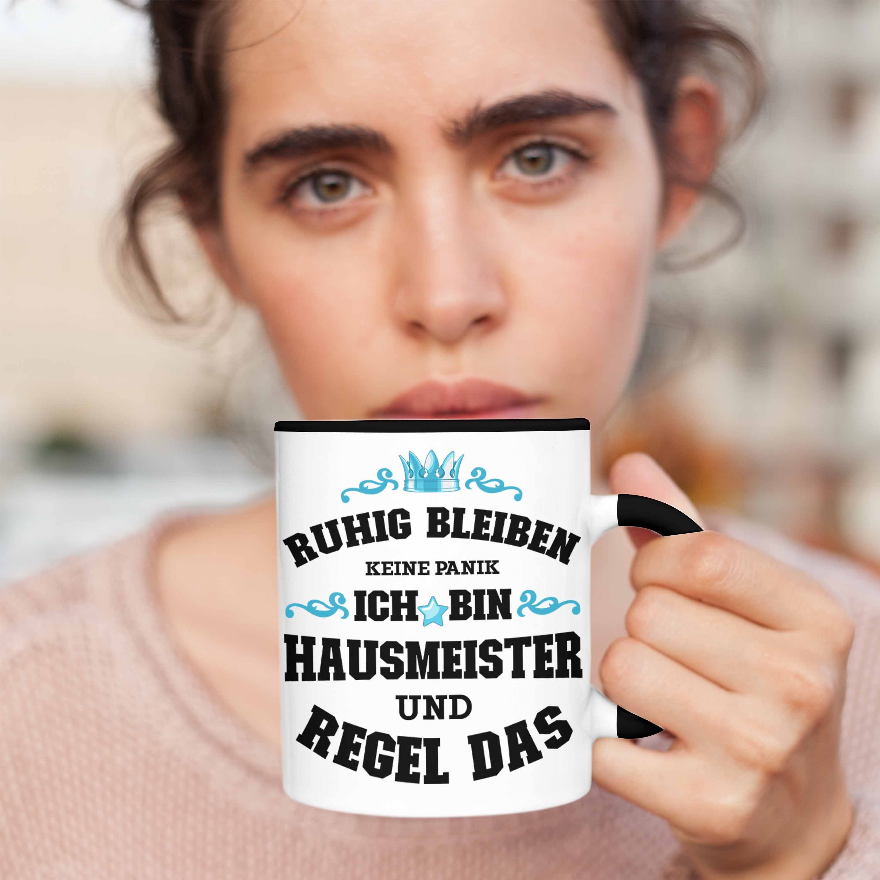Geschenkidee Lustiges Tasse Keine - Geschenke Trendation Spruch Haustechniker Trendation Tasse Hausmeister schwarz Sprüche Lustig Panik