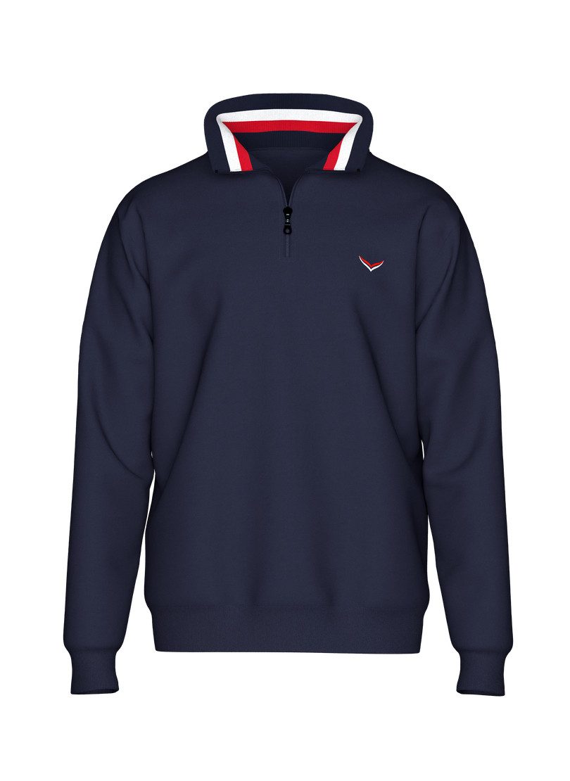 Trigema Sweatshirt TRIGEMA Troyer mit kontrastfarbigen Elementen günstig online kaufen