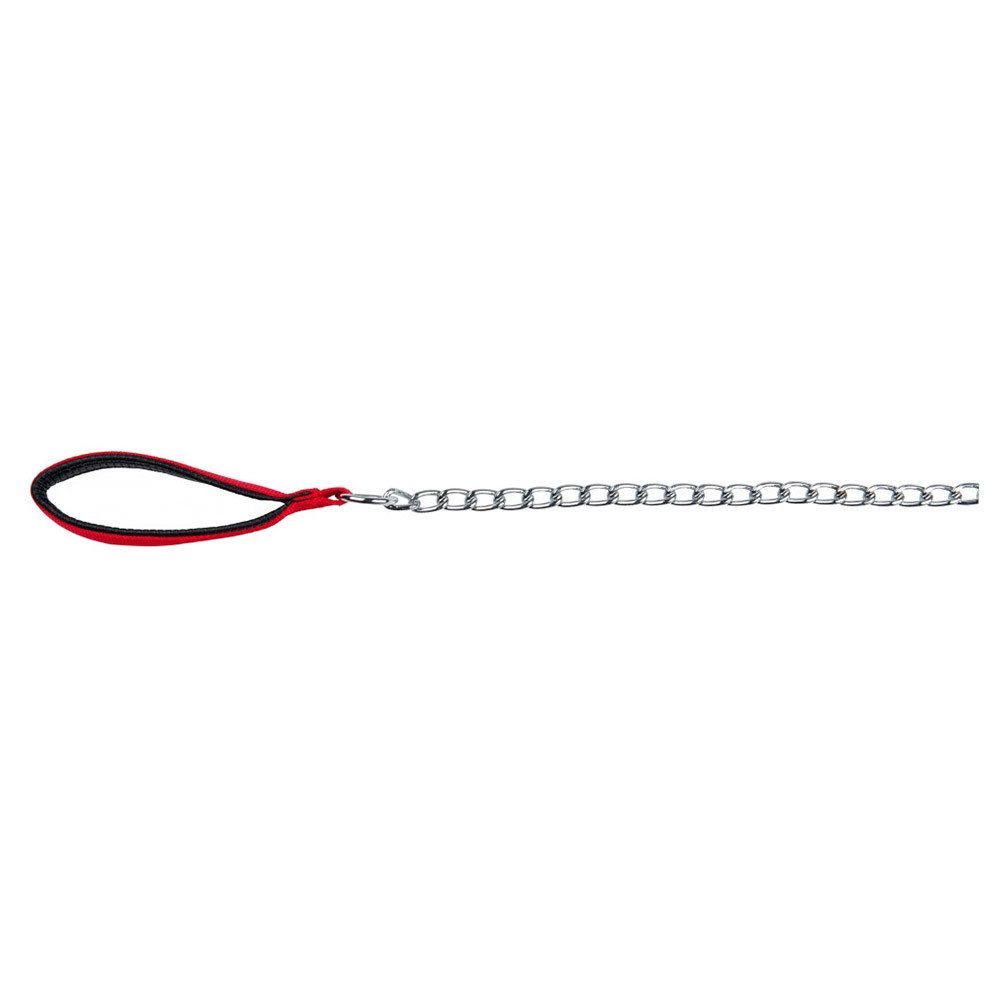 TRIXIE Hundeleine Kettenleine mit Nylon-Handschlaufe rot