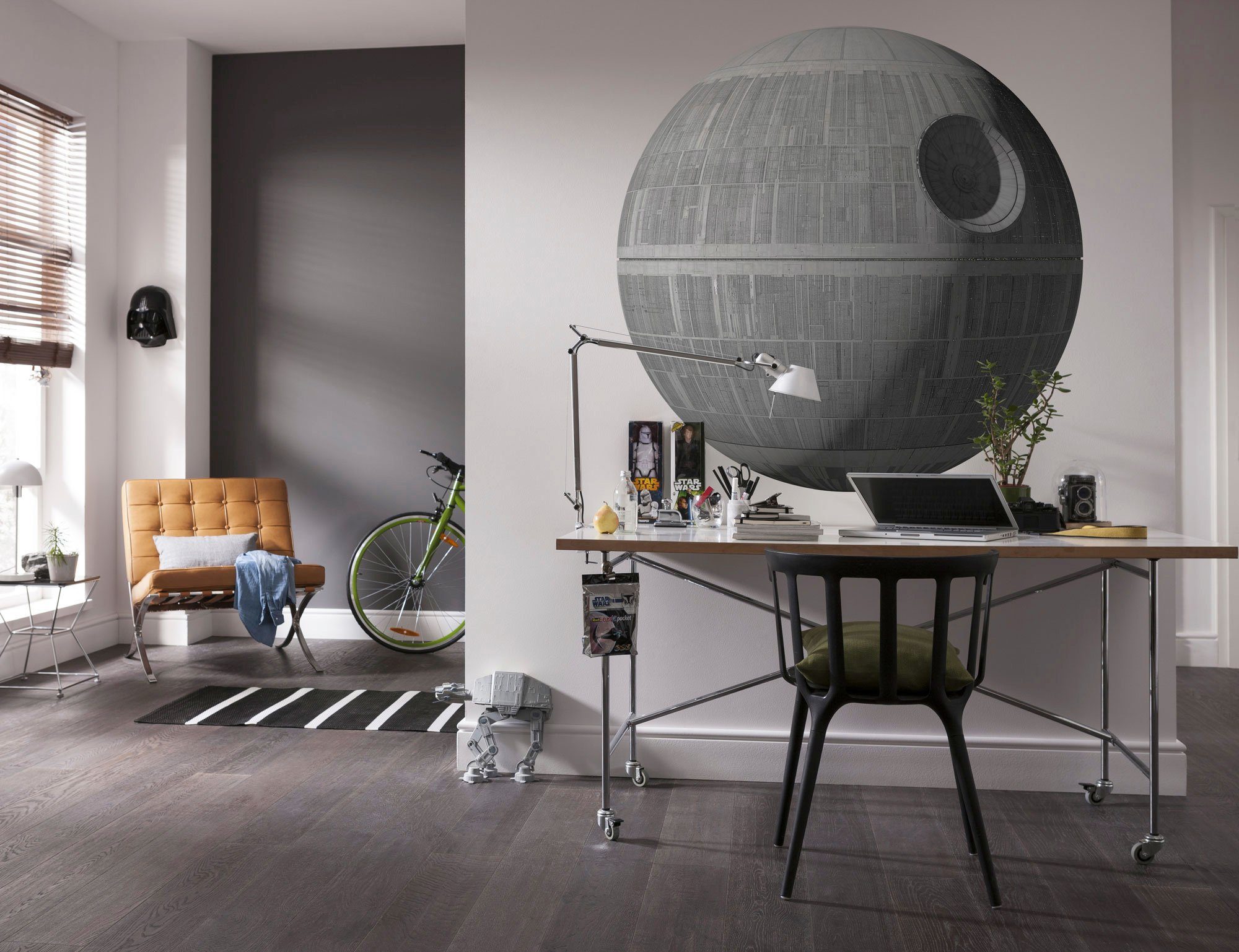 Komar Vliestapete Selbstklebende Vlies - Star Wars XXL Death Star - Größe 127 x 127 cm, glatt, bedruckt, (1 St), Kinderzimmer