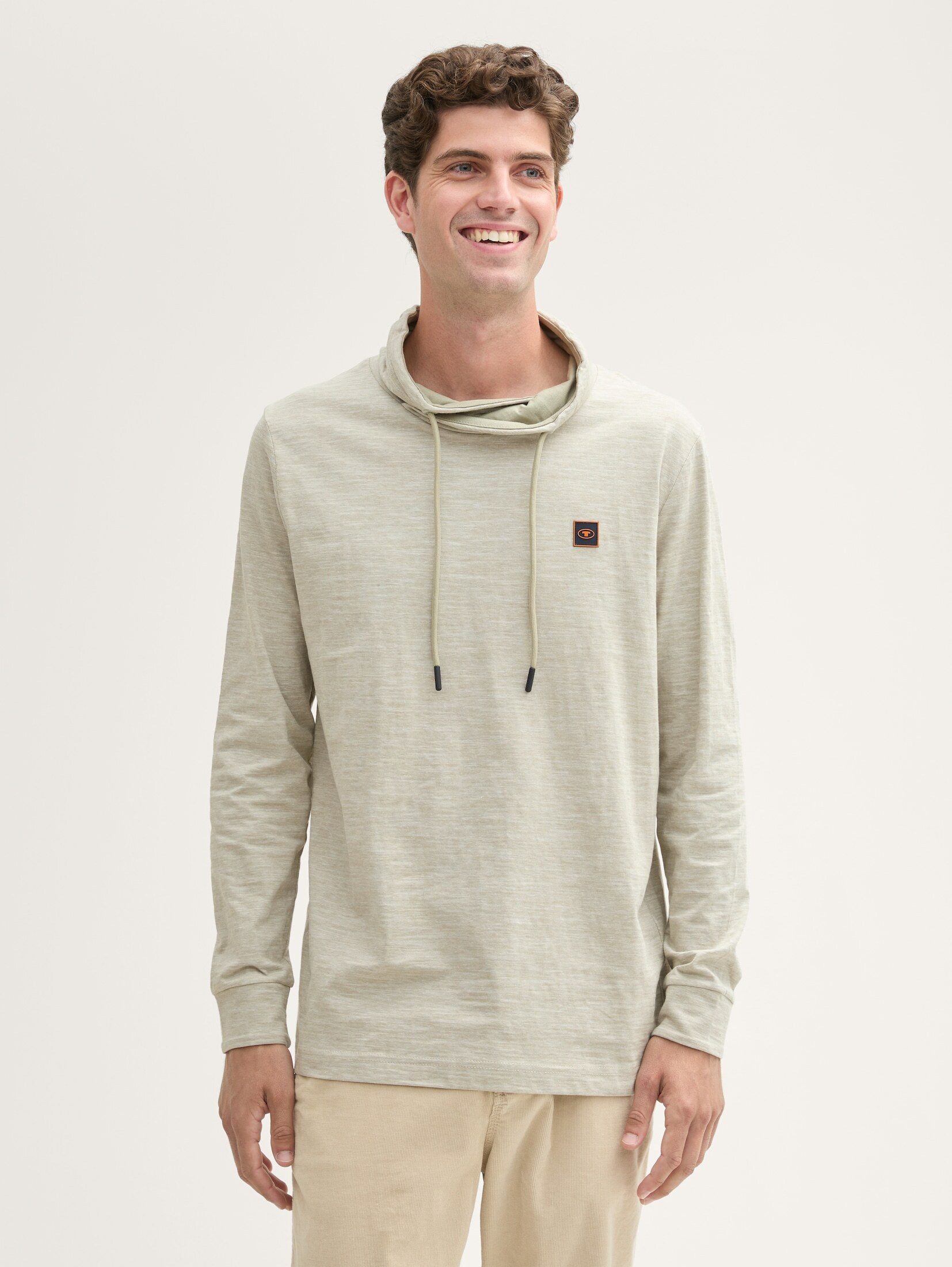 Langarmshirt Langarmshirt mit Stehkragen