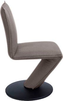 in Wohnen Stuhl mit schwarz Drive, & Komfort Struktur Drehstuhl K+W federnder Drehteller Sitzschale, Metall