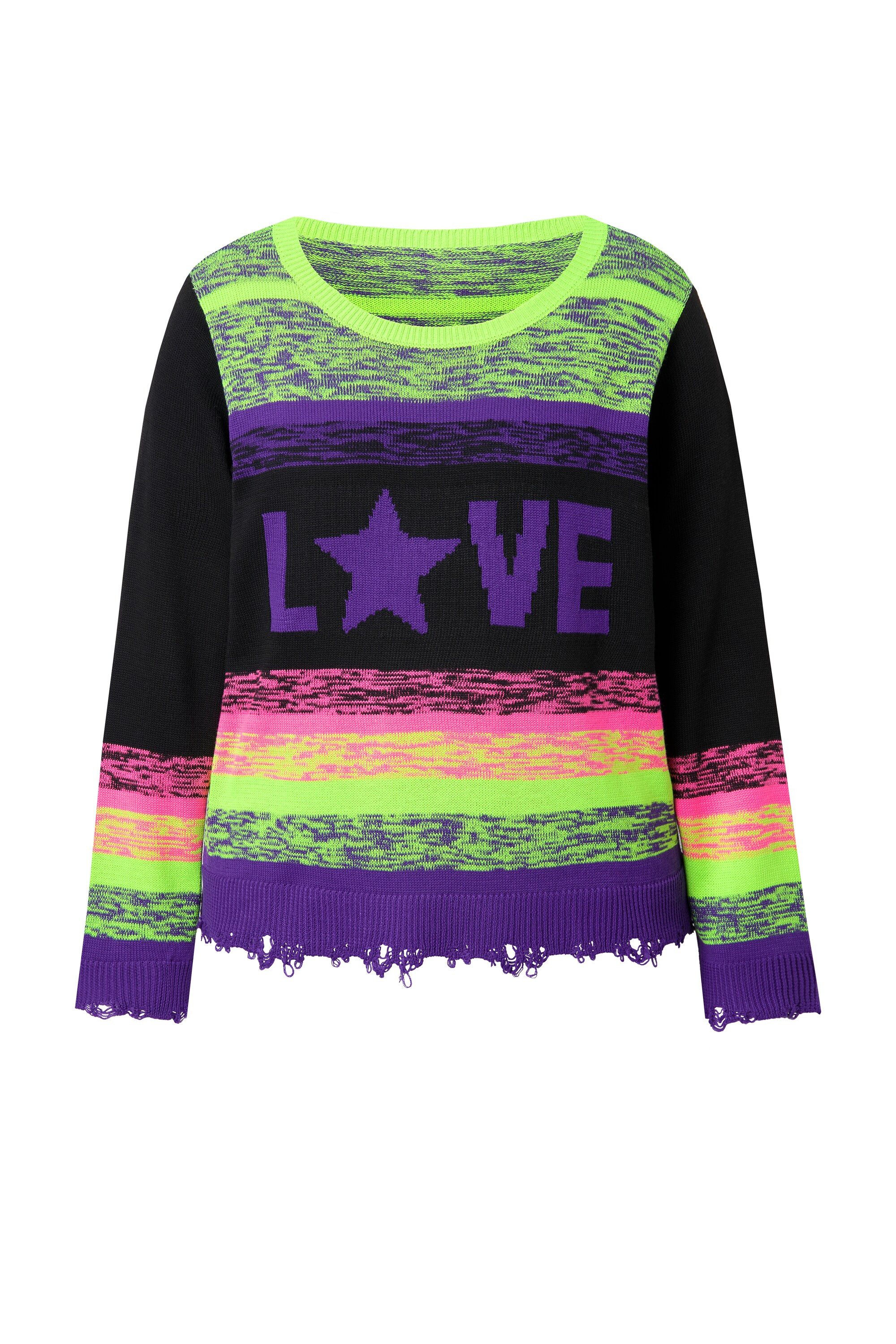 Angel of Style Strickpullover Pullover Straight Fit Farbverlauf destroyed S günstig online kaufen