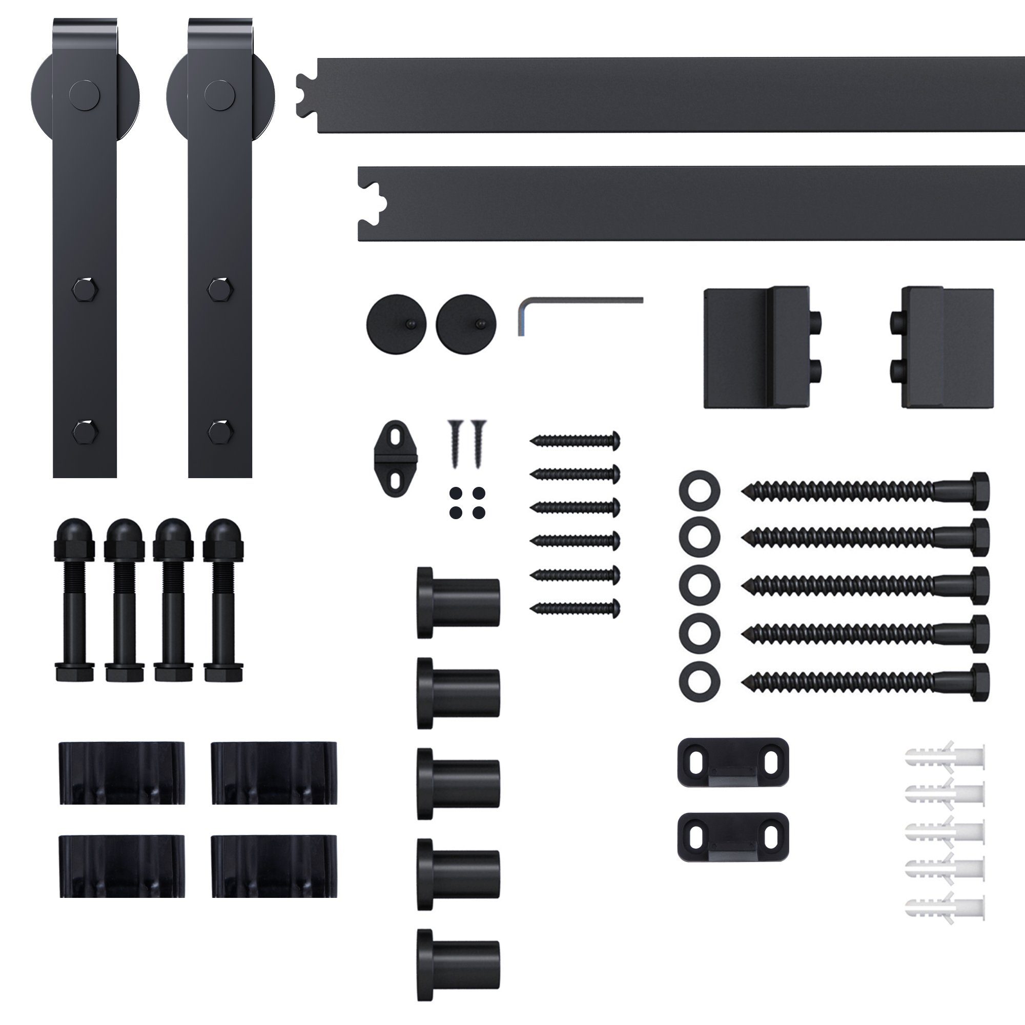 0,6 x 40 x 200 27 leise, (Set, St., Türbeschlag HOMCOM paltzsparend, einsetzbar, cm Schiebetürsystem), mit universell Schrauben