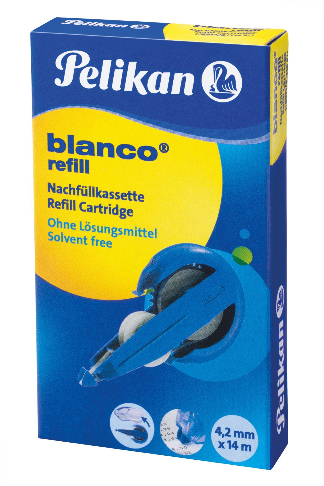 Refill 14 Nachfüllkassette Bandlänge m blanco Korrekturroller Roller Pelikan Tintenkiller