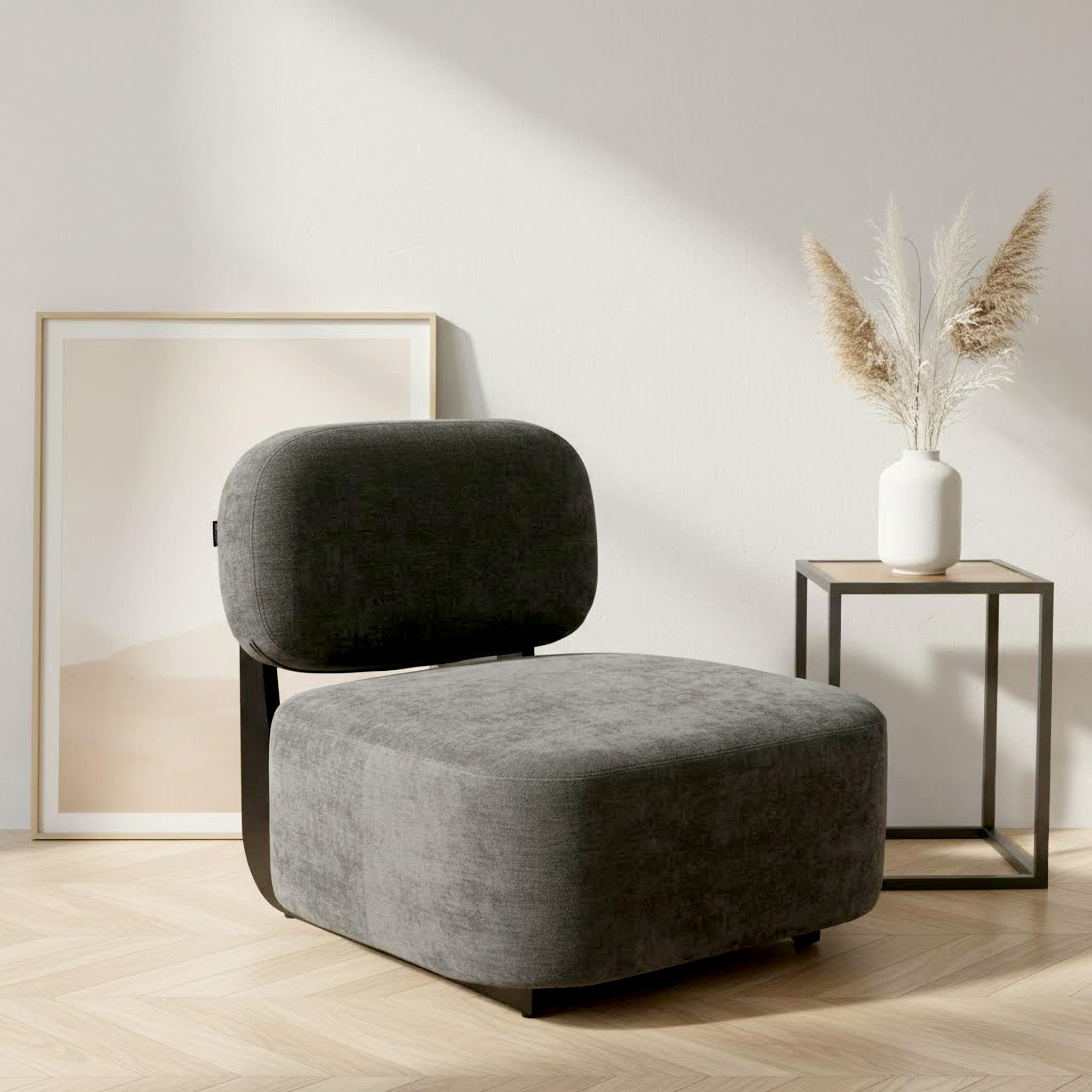 Home affaire Loungesessel LIORAN Designsessel mit filigranem Holzgestell, D günstig online kaufen