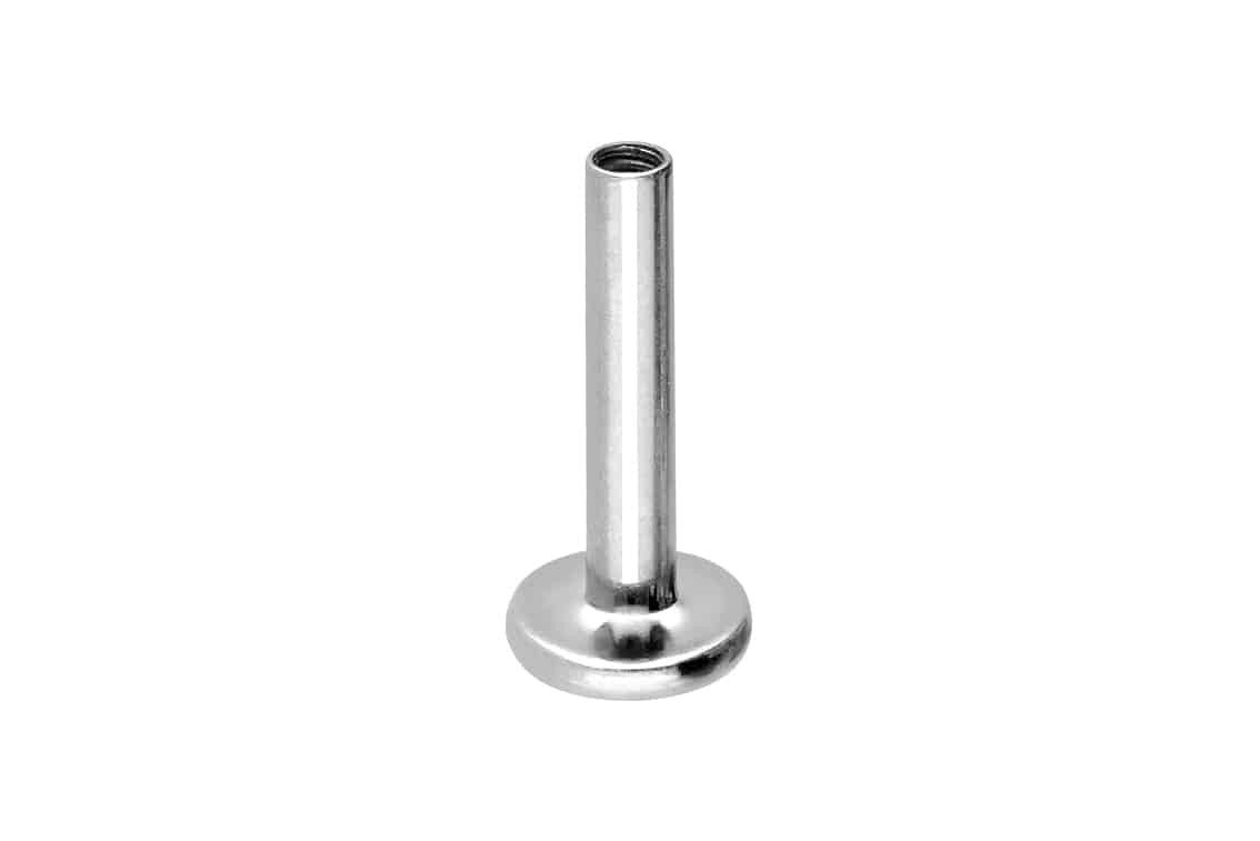 Piercing-Set Chirurgenstahl Labret mit Innengewinde ohne Kugel