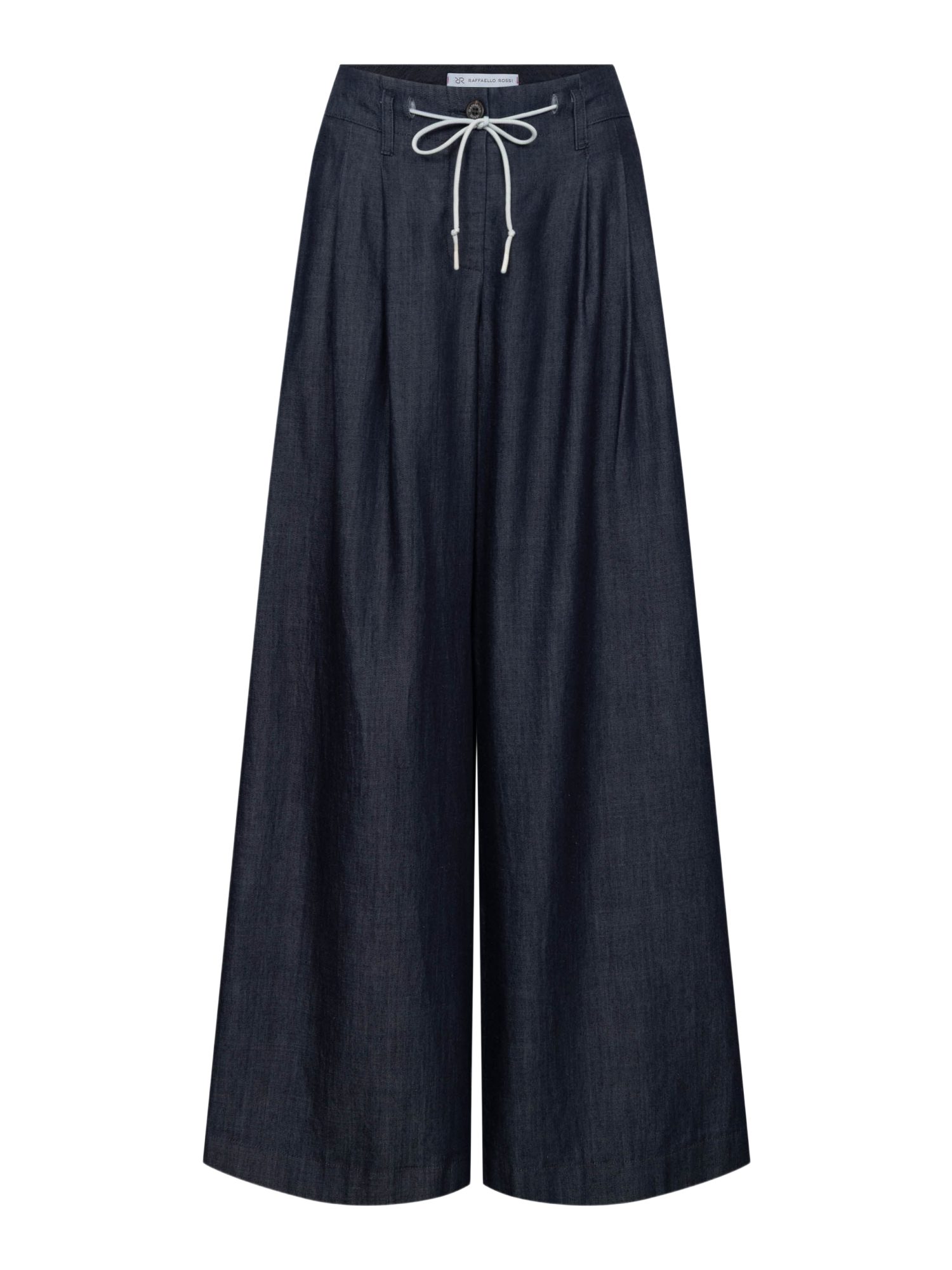 Raffaello Rossi Stoffhose blau,Casual,Lyocell,Unifarben,Wide Leg,Mittel