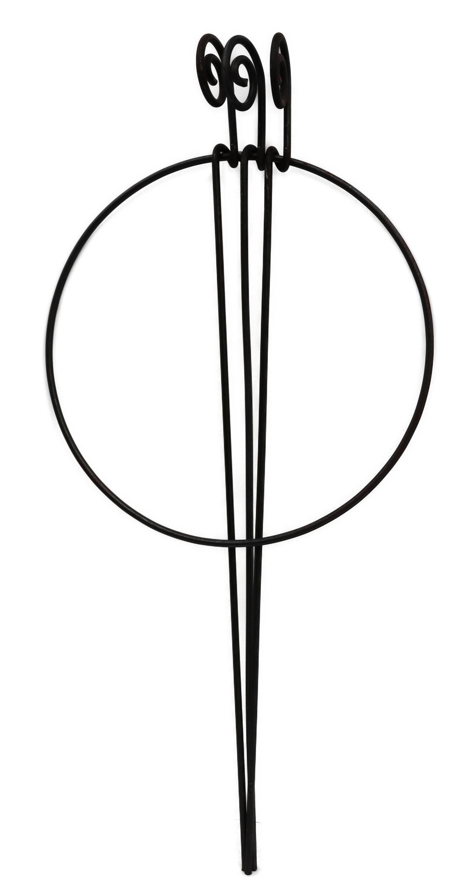 Hirsch Terracotta Rankgitter Staudenhalter Ø 30 cm Höhe 90 cm, massiv - robust - wetterfest, Ø 30 cm Höhe 90 cm, Vollmetall 8 mm – Bild 3 von 5