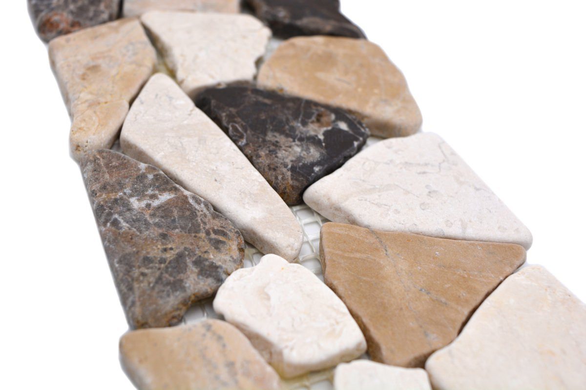 Mosani Fliesen-Bordüre Marmor Bordüre Bordüre creme beige braun bordüre