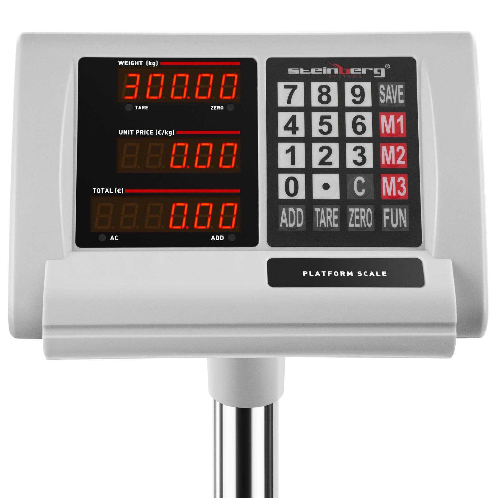 Steinberg Systems Präzisionswaage Plattformwaage 300 kg/ 50 g Bodenwaage Paketwaage Industriewaage 50x40 – Bild 2 von 5