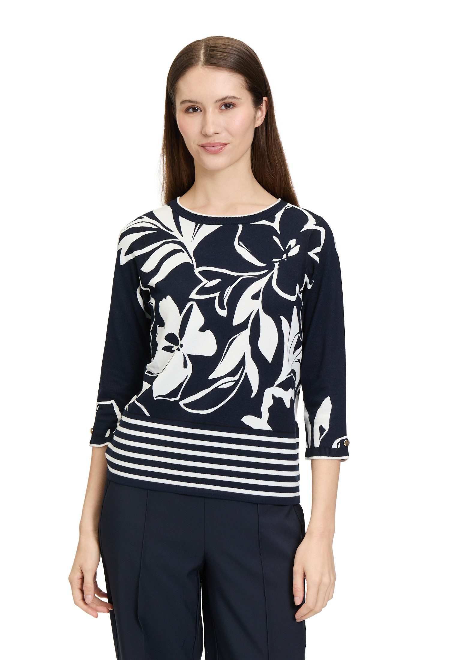 Strickpullover Betty Barclay Damen Feinstrickpullover mit Blumenprint