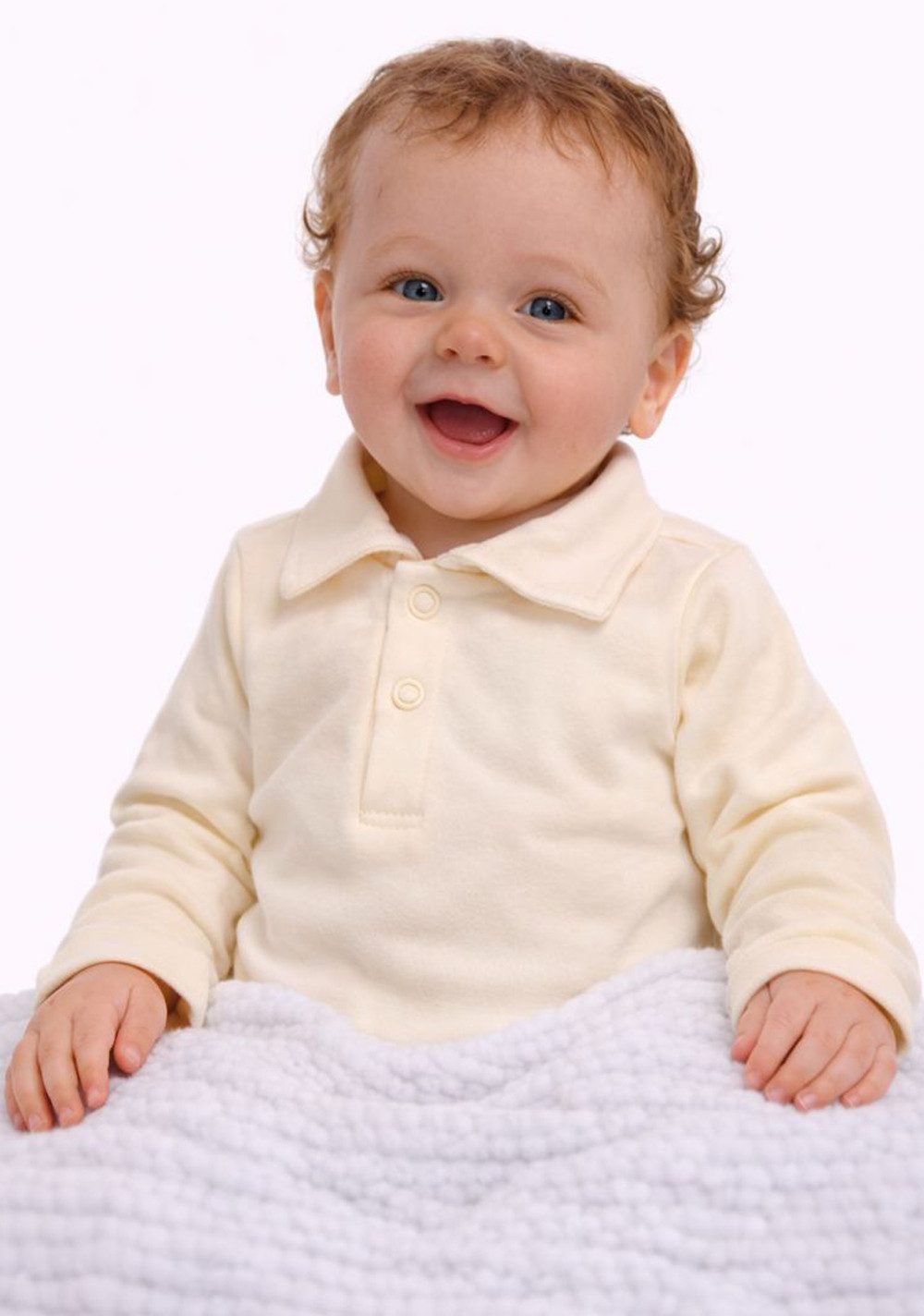 La Bortini Body & Hose Langarmbody mit Polokragen Schlupfhose Mütze Baby Anzug in Creme aus Baumwolle, 44 50 56 62 68 74 80 86