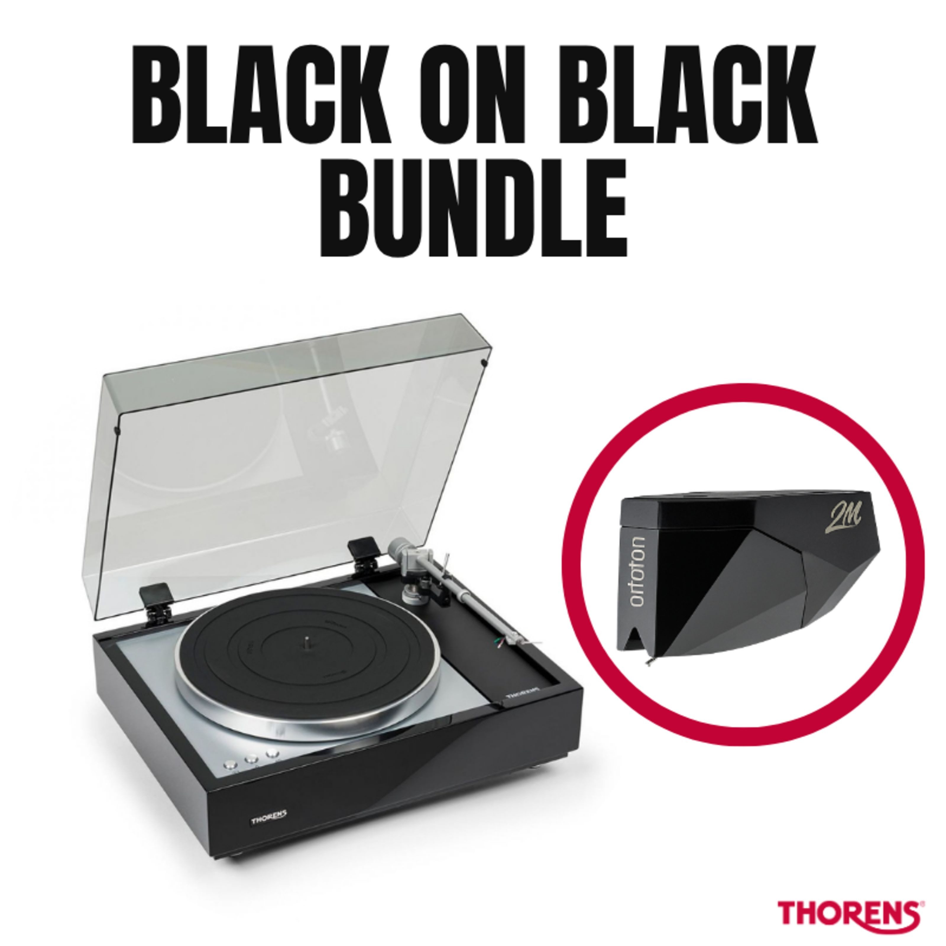 Thorens Plattenspieler (TD 1600 TP92 incl. Ortofon 2M Black Limited Black on Black Bundle)