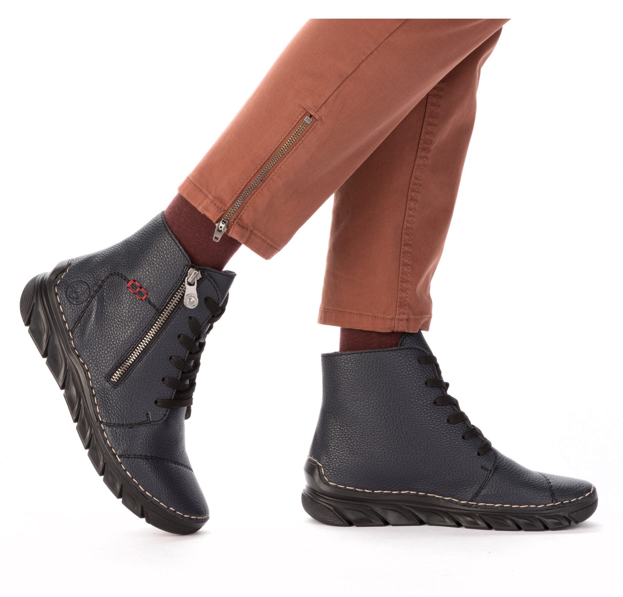 Rieker Schnürboots Schnürstiefelette, Casual-Boots mit weicher Innensohle